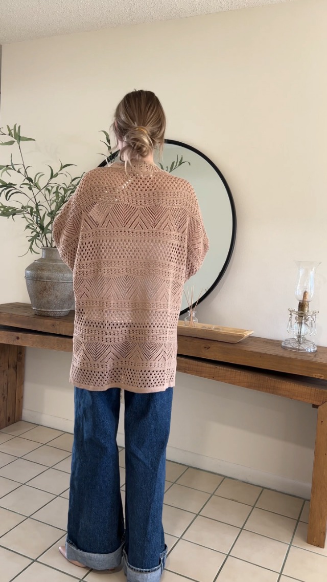 Cardigan Kimono Boho GRACE KARIN – Lavorato A Uncinetto Con Frange – Maniche 3/4 E Apertura Frontale – Colori: Nero, Avorio, Albicocca, Grigio - 2