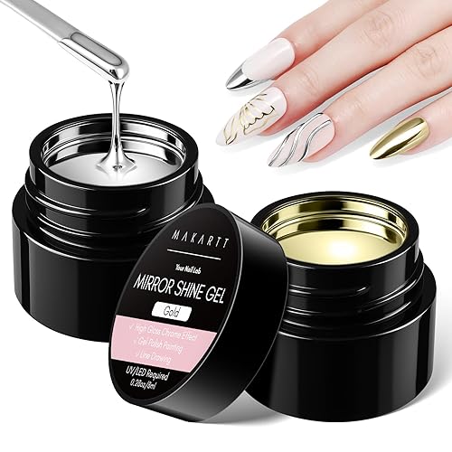 Makartt Chrome Gel Nail Polish Set: Metallic Gel Nail Polish,