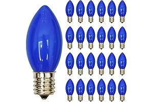 25 Pack C9 Blue Christmas Light Bulbs