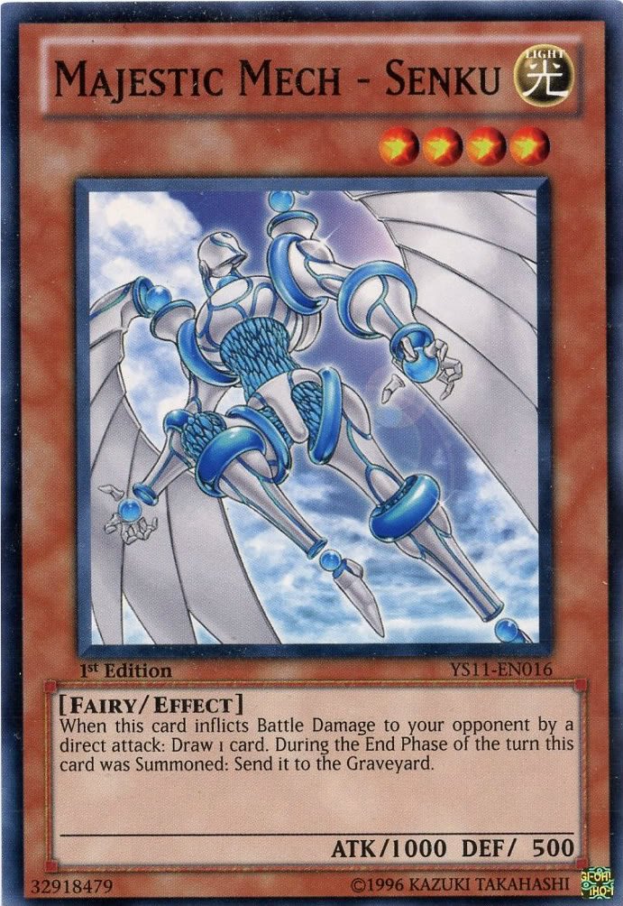 Amazon.com: Yu-Gi-Oh! - Majestic Mech - Senku (YS11-EN016) - Starter Deck:  Dawn of The Xyz - 1st Edition