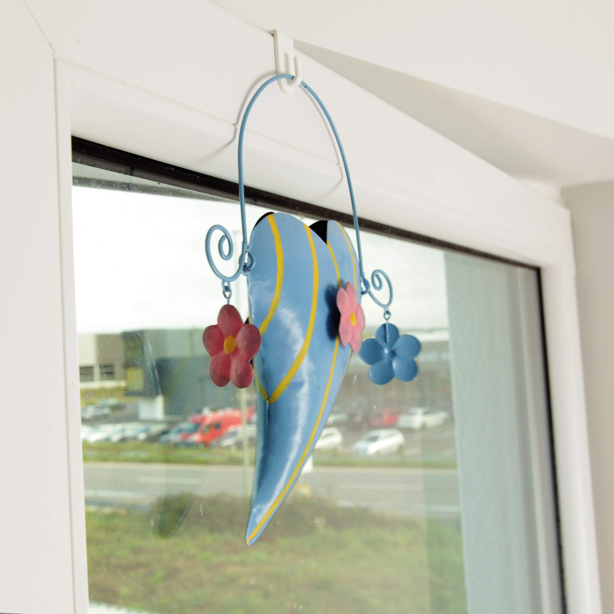 2-pack boven de deurhaken voor hangers - extra sterke witte