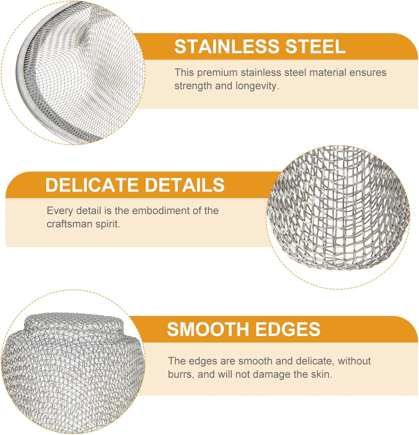 NUOBESTY 20pcs Stainless Steel Hair Catcher for Bathtub Drain Narrow Edge Filter Easy Installation Bathroom Accessory Prevents Hair Clogs Showers and Tubs