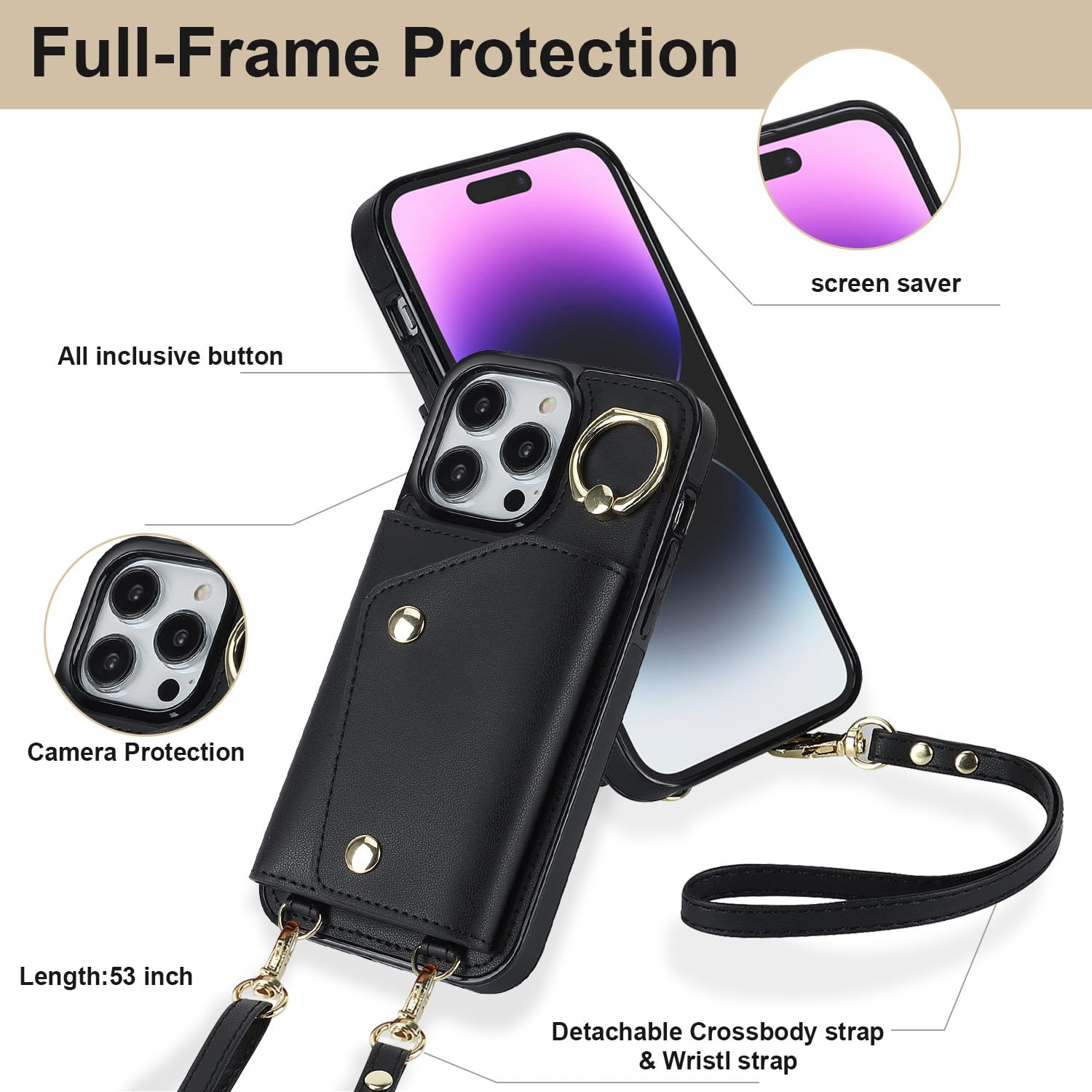 Amazon.co.jp: RNOZX iPhone 16 Pro Max用 Puレザー カメラ