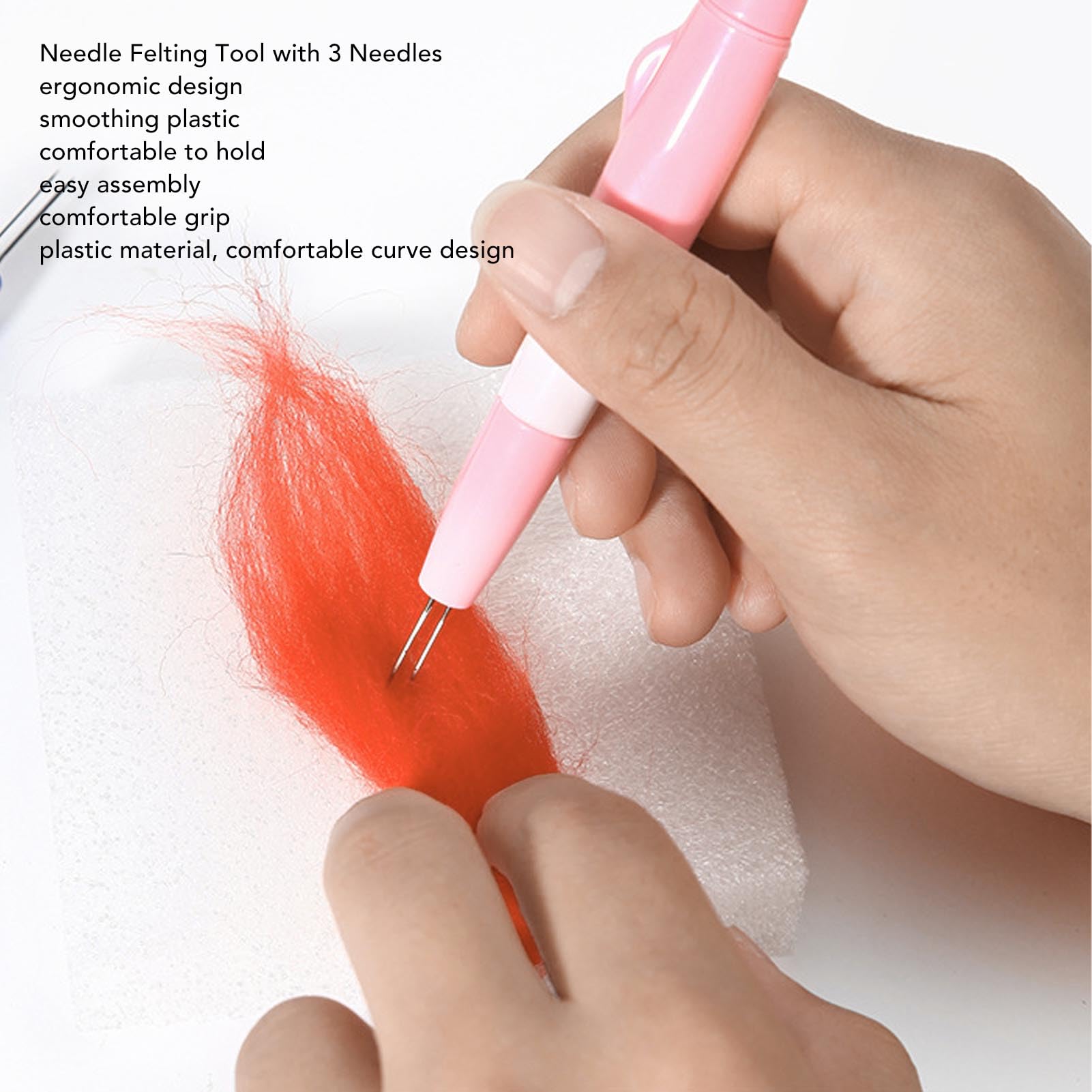 5Pcs Embroidery Felting Needle, 3 Pins 6in Long Steel Plastic Detachable Needle Felting, Pen Style Felting Needle Tool for Craft Blanket Clothes