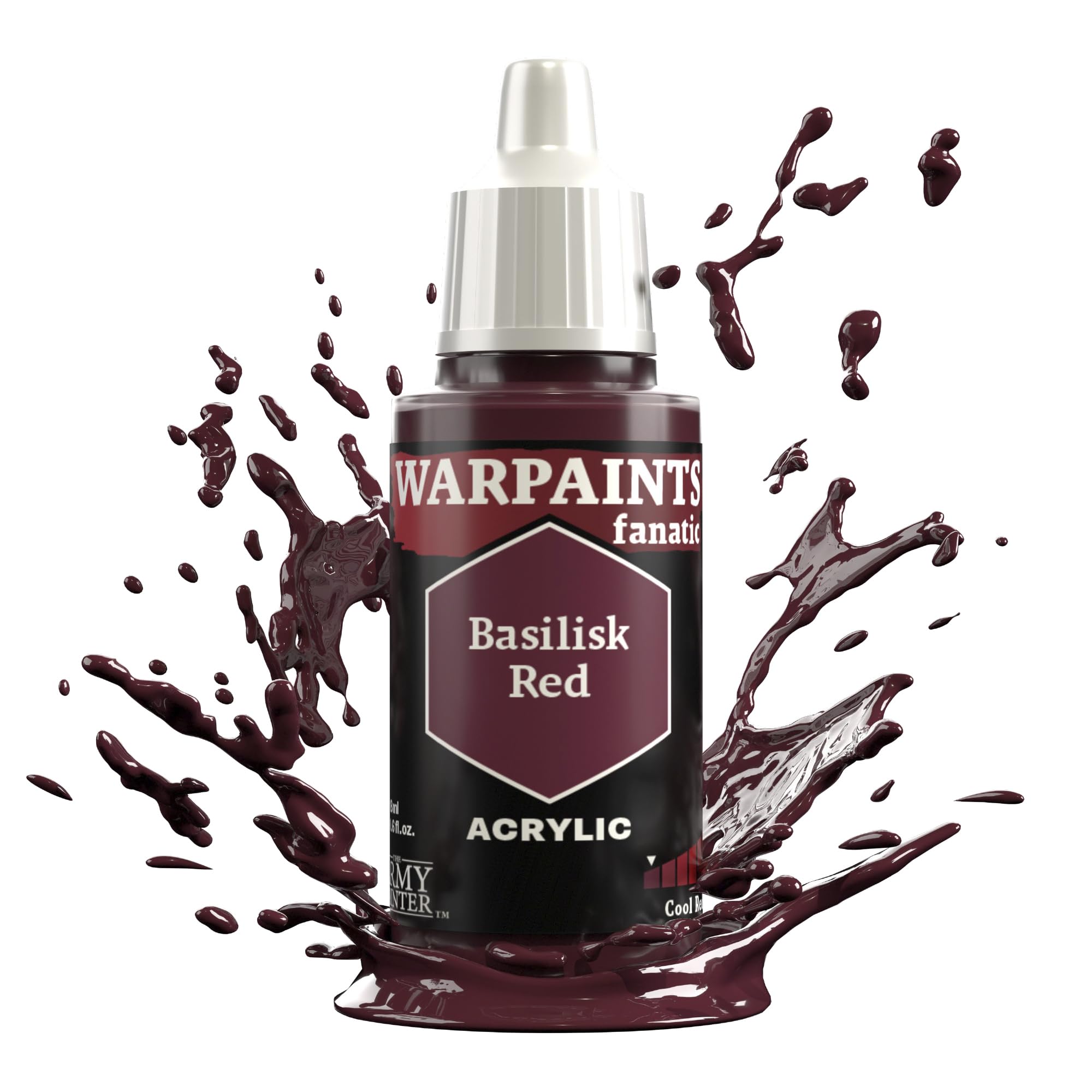 The Army Painter, Warpaints Fanatic Basilisk Red Single Acrylics, Miniature Hobby Painting, Quality Paint for Miniature Wargaming
