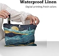 Vista 4 de Cafl Bolsa de maquillaje para viajes, artículos esenciales para organizar joyas, bolsa de cosméticos para el cuidado de la piel, neceser