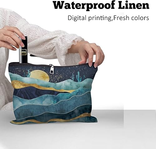 Miniatura 4 de Cafl Bolsa de maquillaje para viajes, artículos esenciales para organizar joyas, bolsa de cosméticos para el cuidado de la piel, neceser con