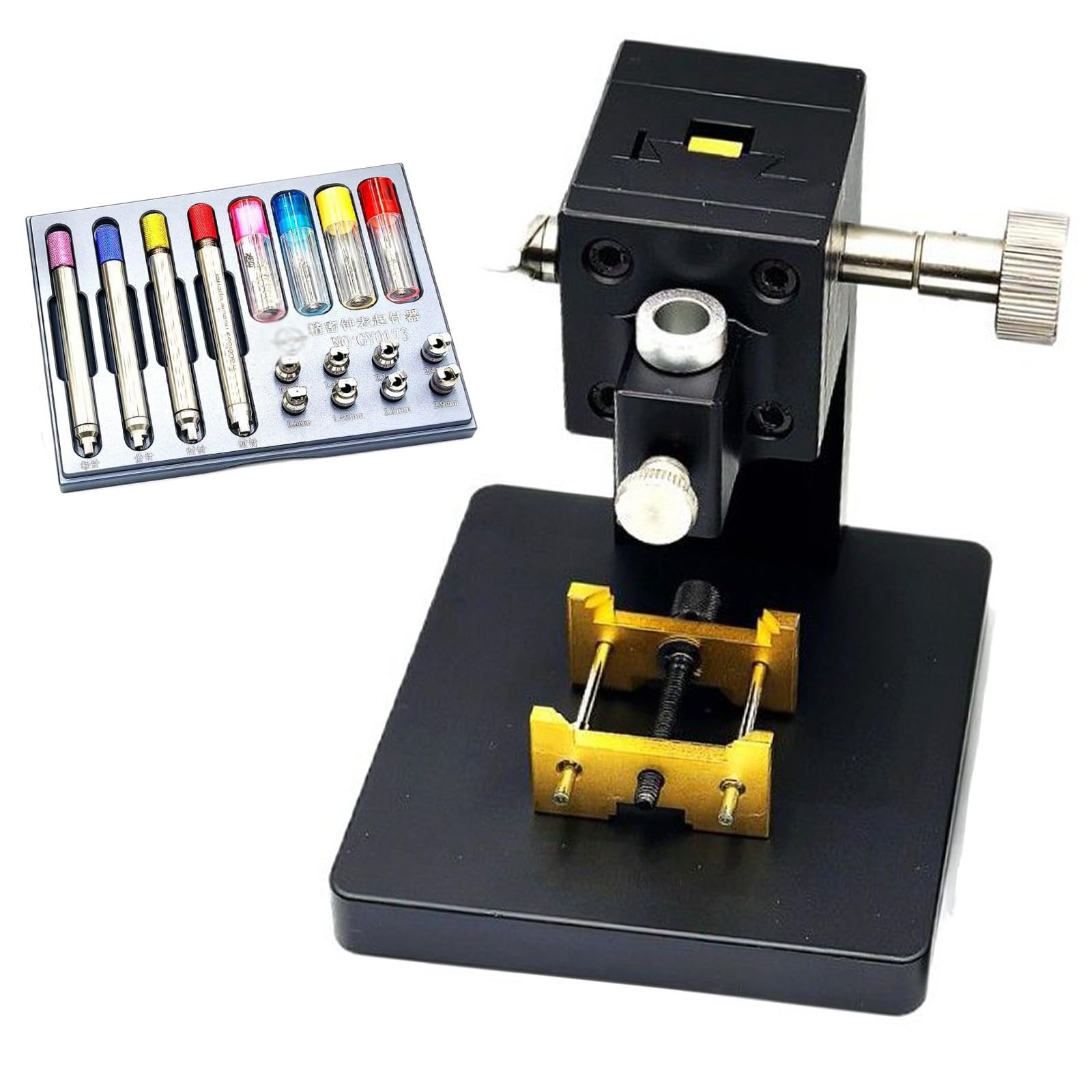 Soporte para Removedor De Agujas De Reloj, Prensa para Ajuste De Agujas De Reloj, con Construcción De Acero Inoxidable Y Diseño Compacto De 3,7 X 3,7 X 4,1 Pulgadas para Bancos De