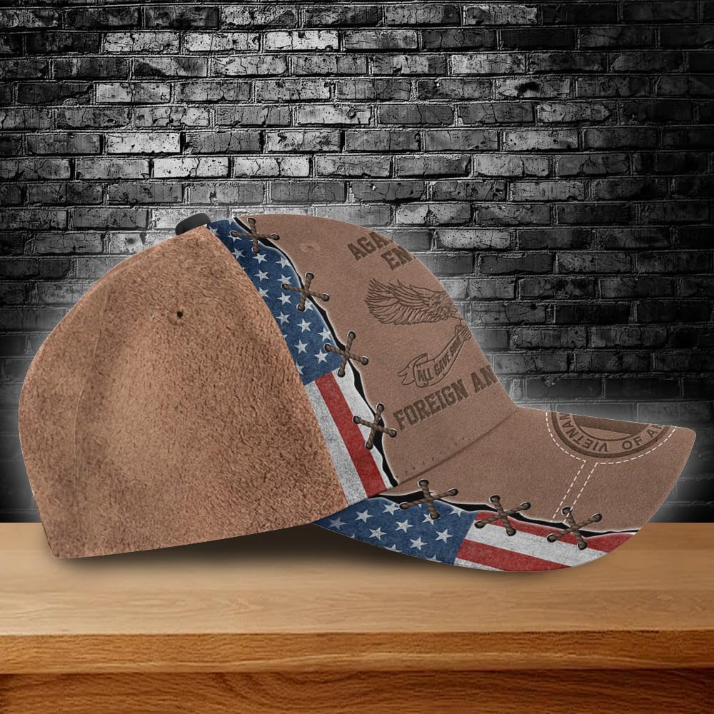 Premium Vietnam Veteran Hat, Veteran Hat for Men, Military Gift for Grandpa Dad Husband, Adjustable Strap Back