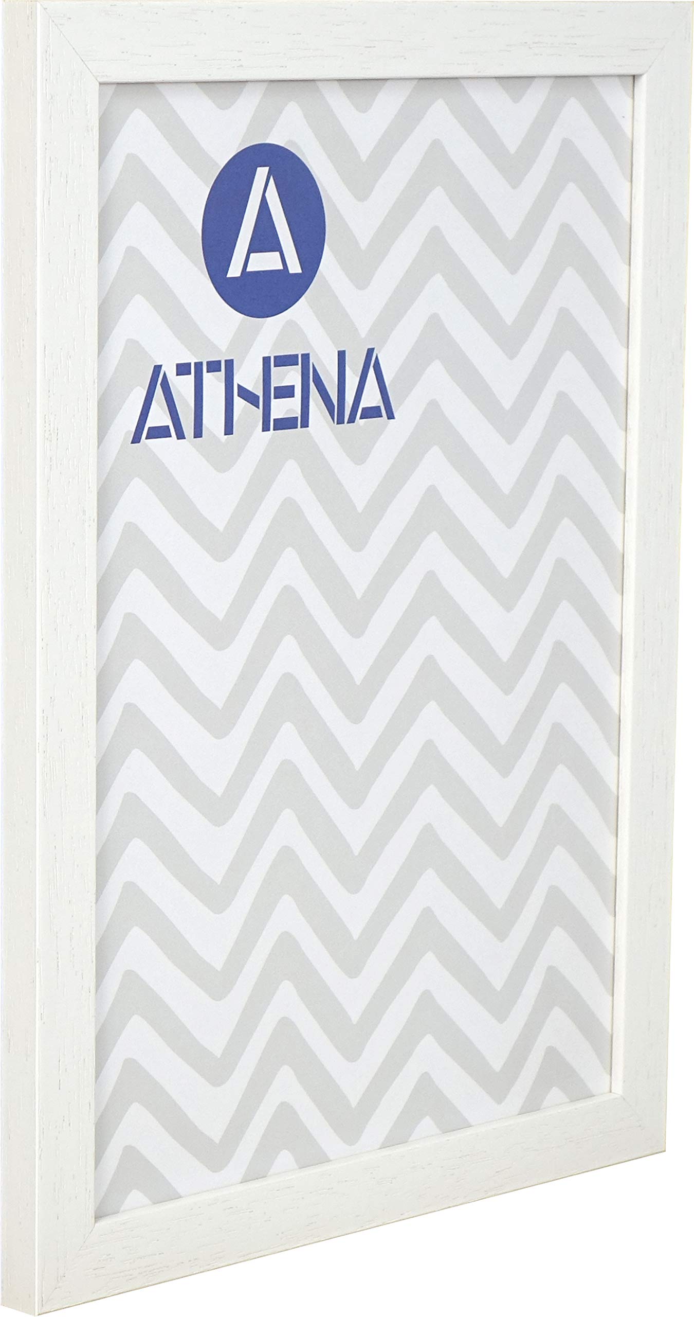 Athena White Woodgrain Thin Premium Wood Picture Frame 24 x 30cm - Photo Frame With Clear Styrene Sheet & Wall Mounted Hook