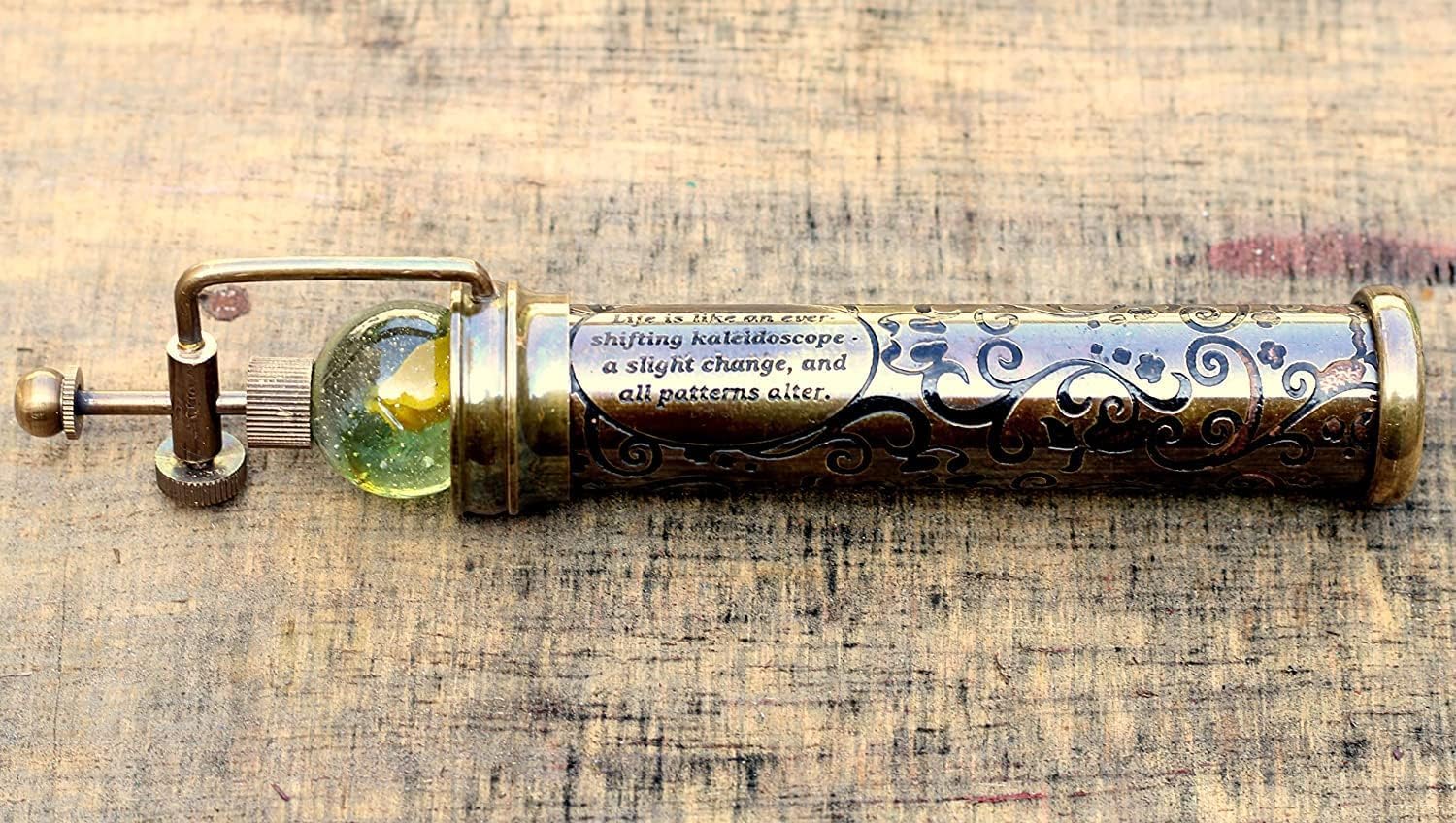 Kaléidoscope en laiton antique unique fabriqué à la main pour adultes et enfants