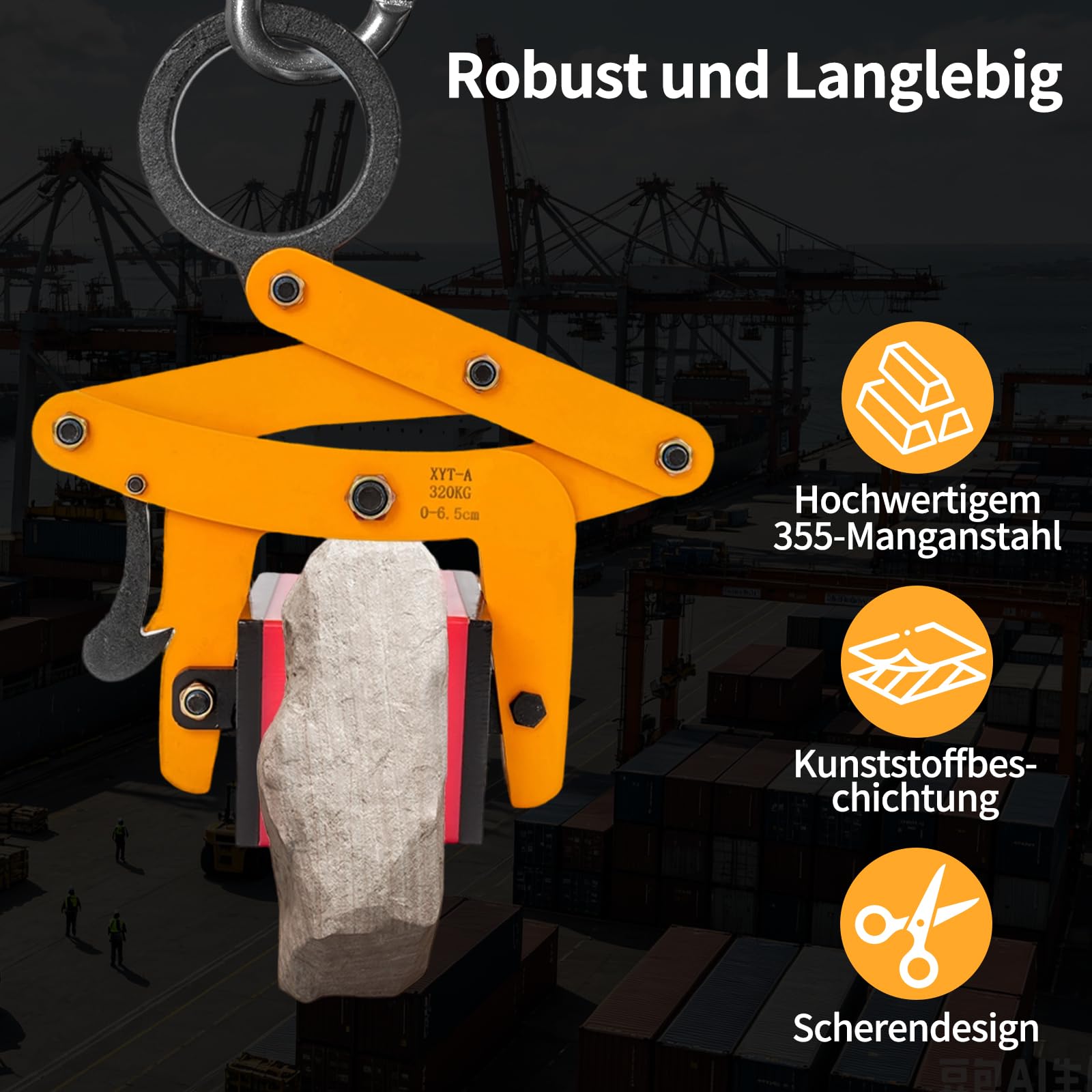 Bordsteinzange 0-6.5cm 320kg Versetzzange Bordsteinversetzzange Hebeklemmen Plattenklemme Marmorplattenbefestigung Spezielle Hängeklemme