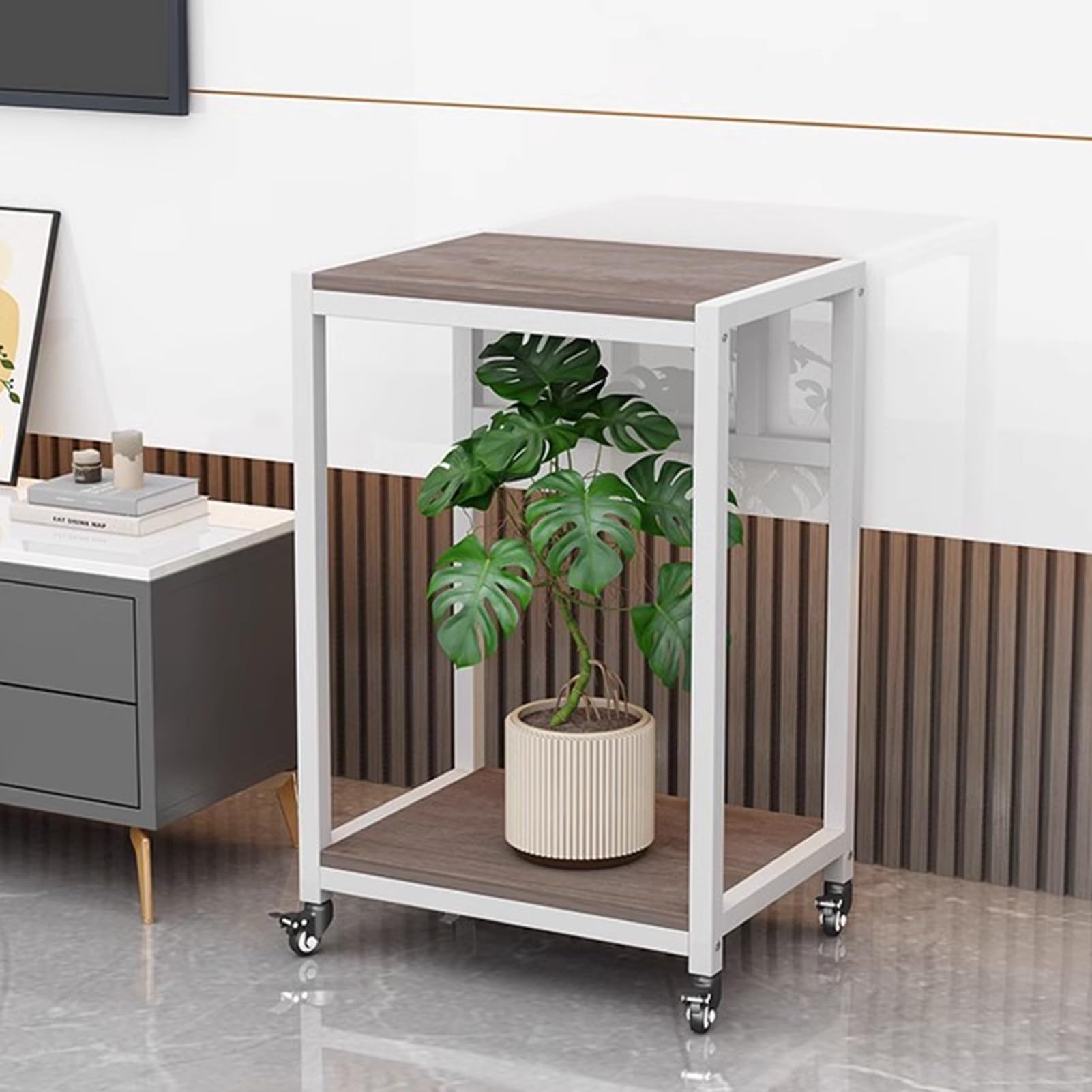 Mueble para peceras de madera estante de exhibición para plantas y hogar
