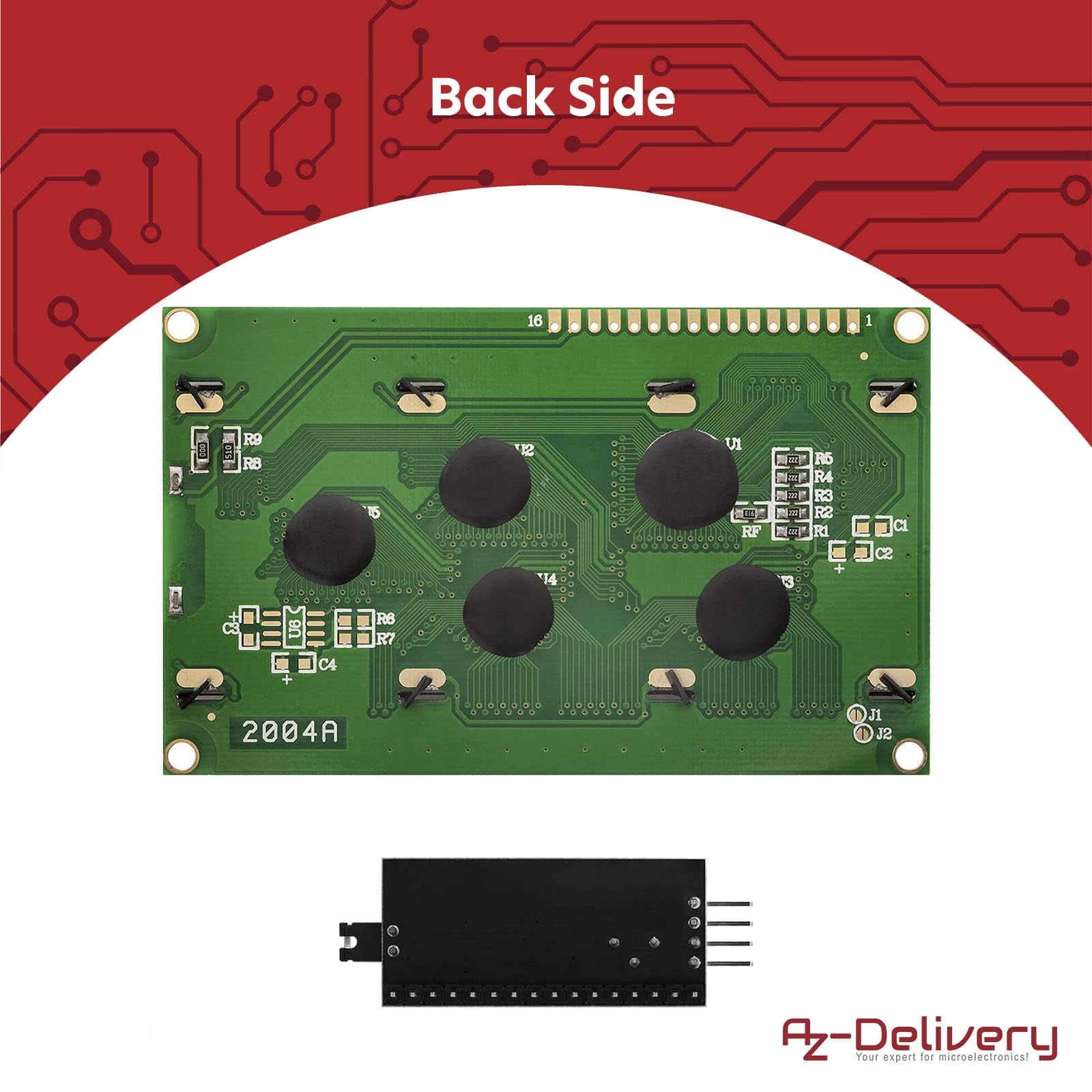 5 X Écrans LCD HD44780 16x2 Avec Interface I2C - Fond Vert - Compatible Arduino Et Raspberry Pi