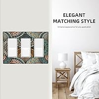 Vista 335 de Vista de ventana, isla tropical, playa, palmeras, cielo soleado, cubierta de interruptor de luz de palanca individual, placa decorativa de pared