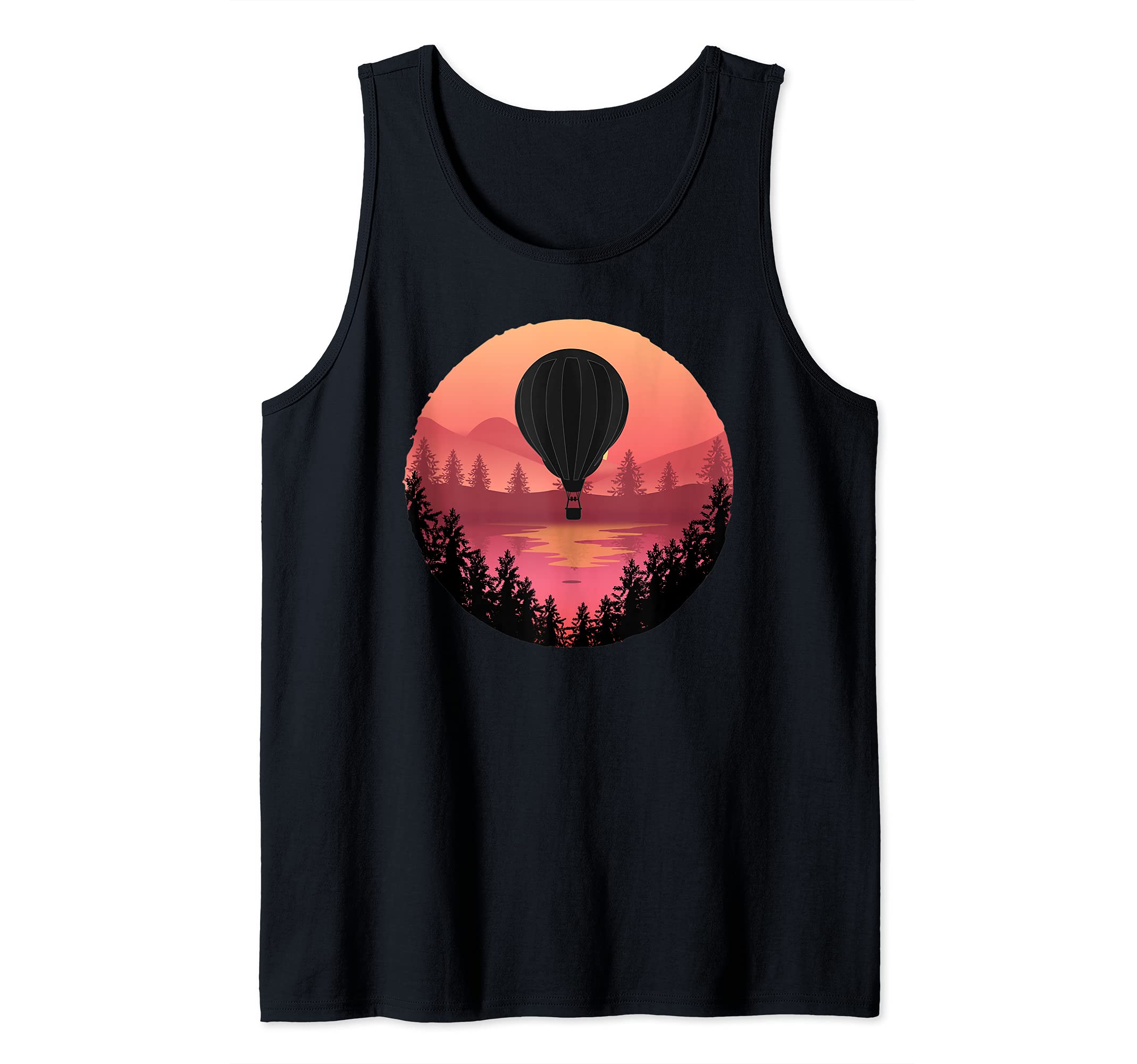Pretty Flying Hot Air Balloon: Cool Sunset Ballooning Lovers Tank Top