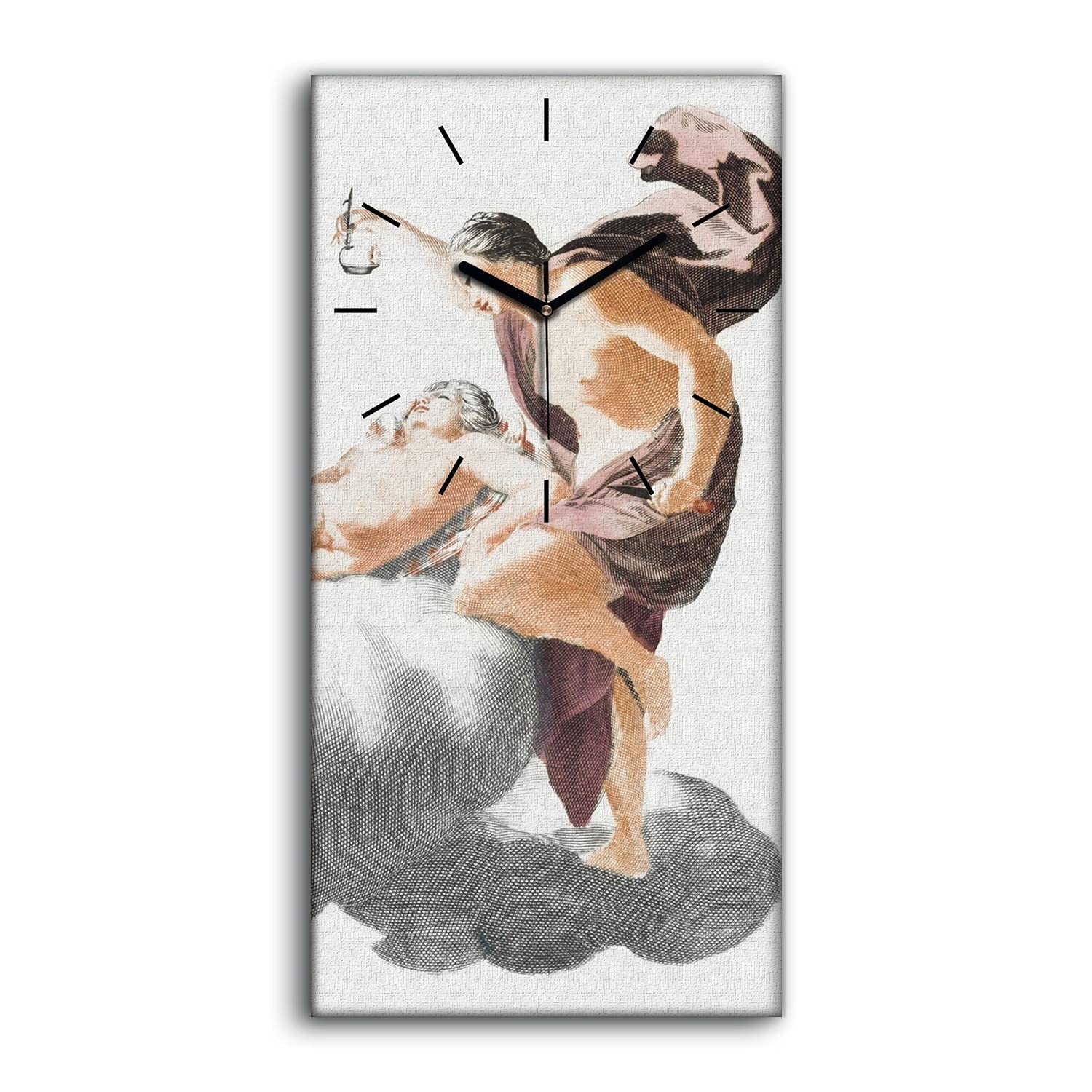 Horloge Silencieuse Ne Pas Tic Tac Dessin Aphrodite sur Toile Salon 30x60cm