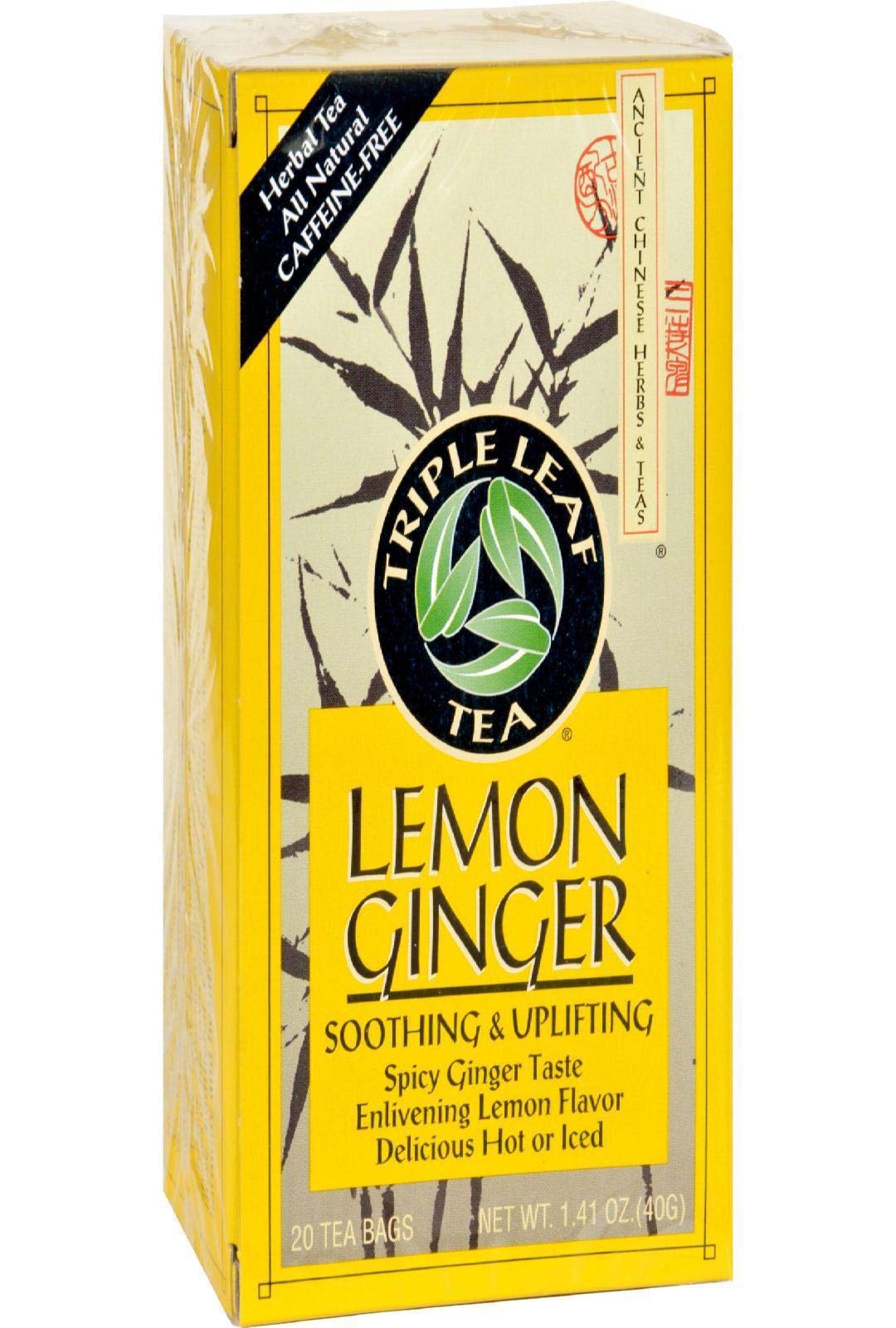 Amazon.com: Triple Leaf Tea Ginger Tea-Bags, Lemon, 20 Count