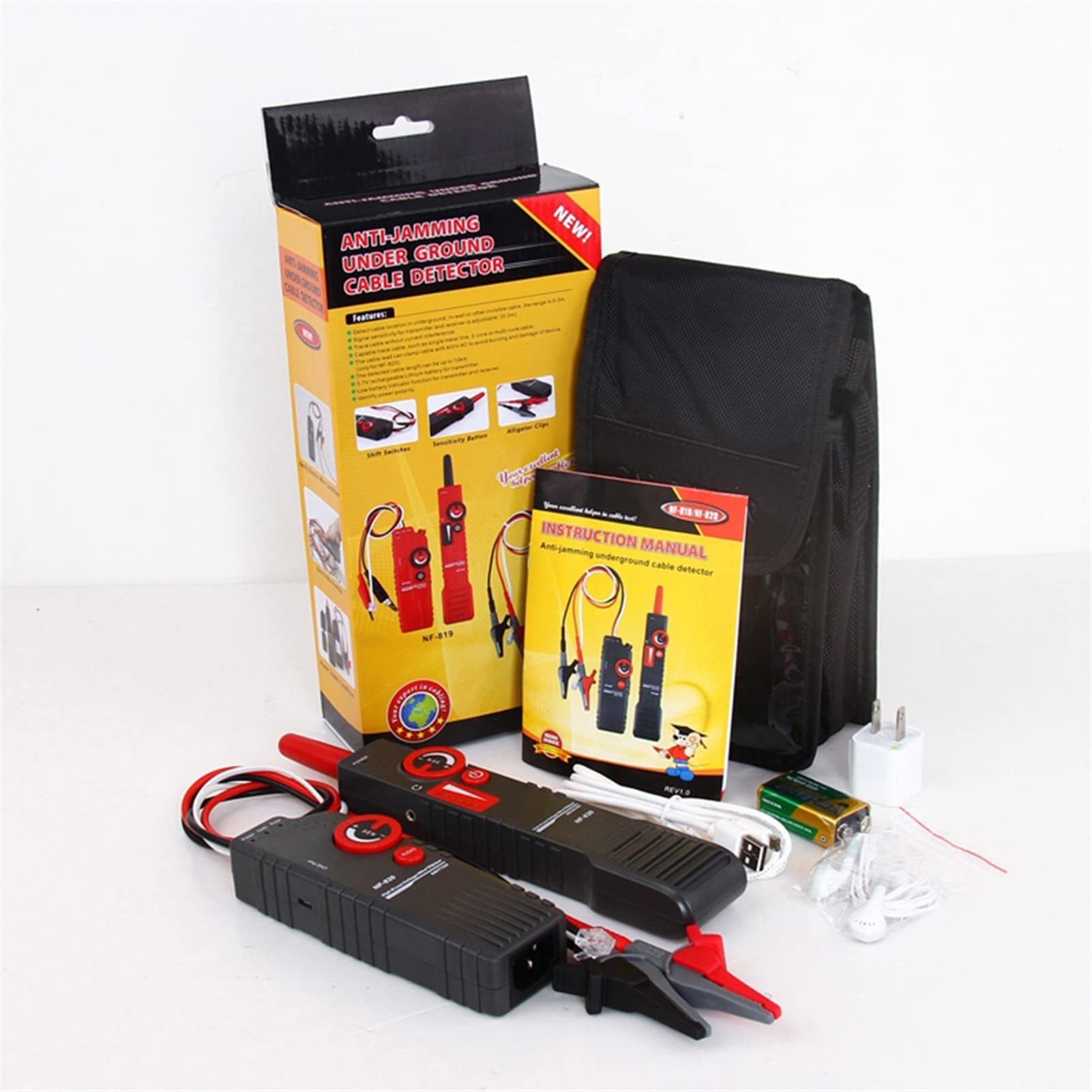 NF-820 RJ45 RJ11 BNC Tester High & Low Voltage Kabeltester Erdkabel Finder AntiInterference-Draht-Verfolger