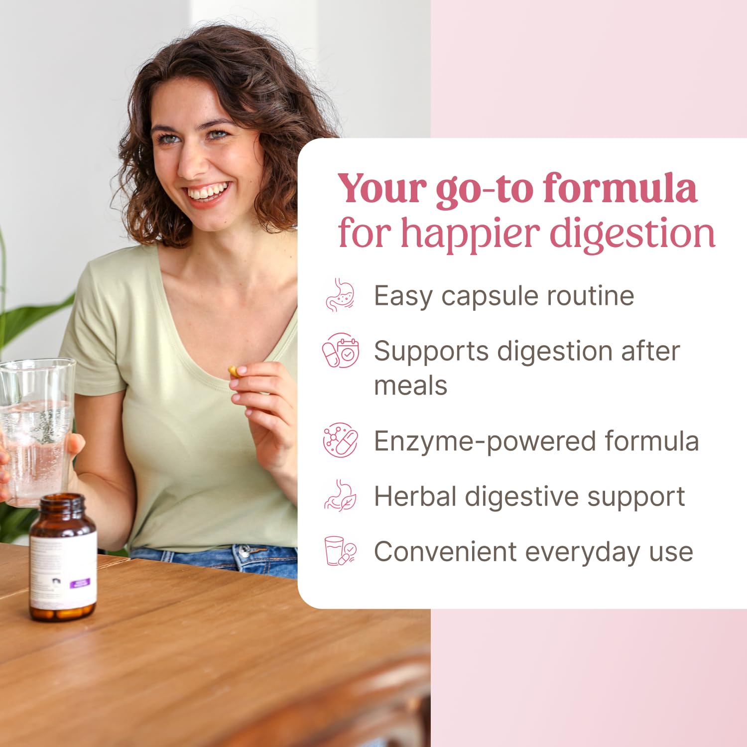 Happy Mammoth Bloat Banisher, Digestive Enzyme Supplement, 72 Capsules — Amazon image 3