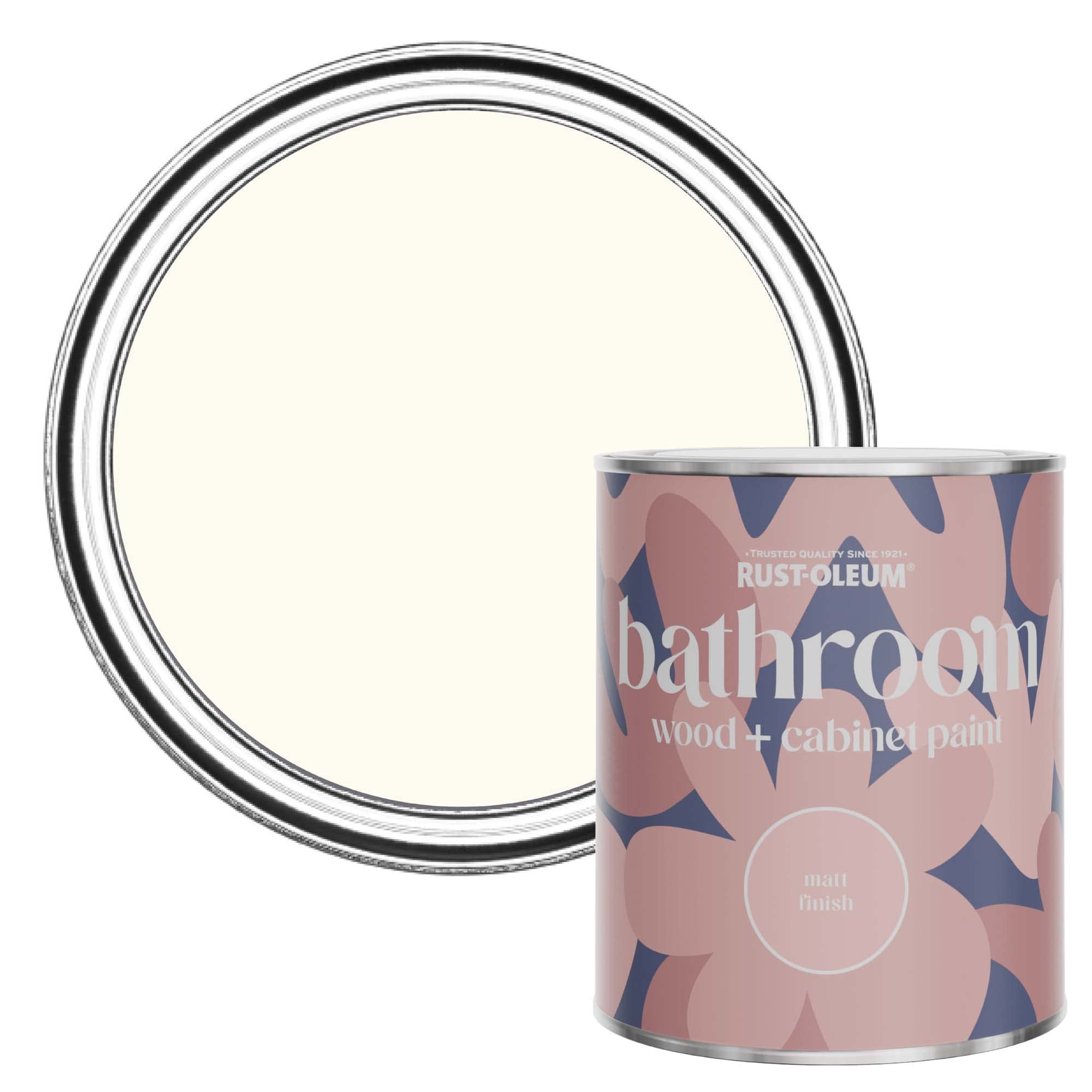 Rust-Oleum Porcelain Off White Moisture Resistant Bathroom Wood And Cabinet Paint In Matt Finish - 750Ml