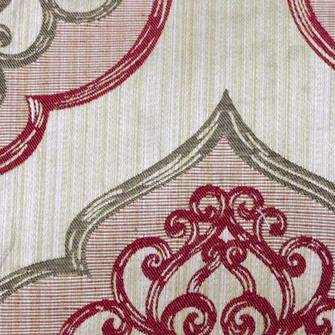 The HomeCentric Euro Pillow Covers, Burgundy 26"x26" (65x65 cm) Throw Pillow Covers, Jacquard Silk Throw Pillows for Couch, Damask Pattern Victorian Easter - Berry Damask Galore