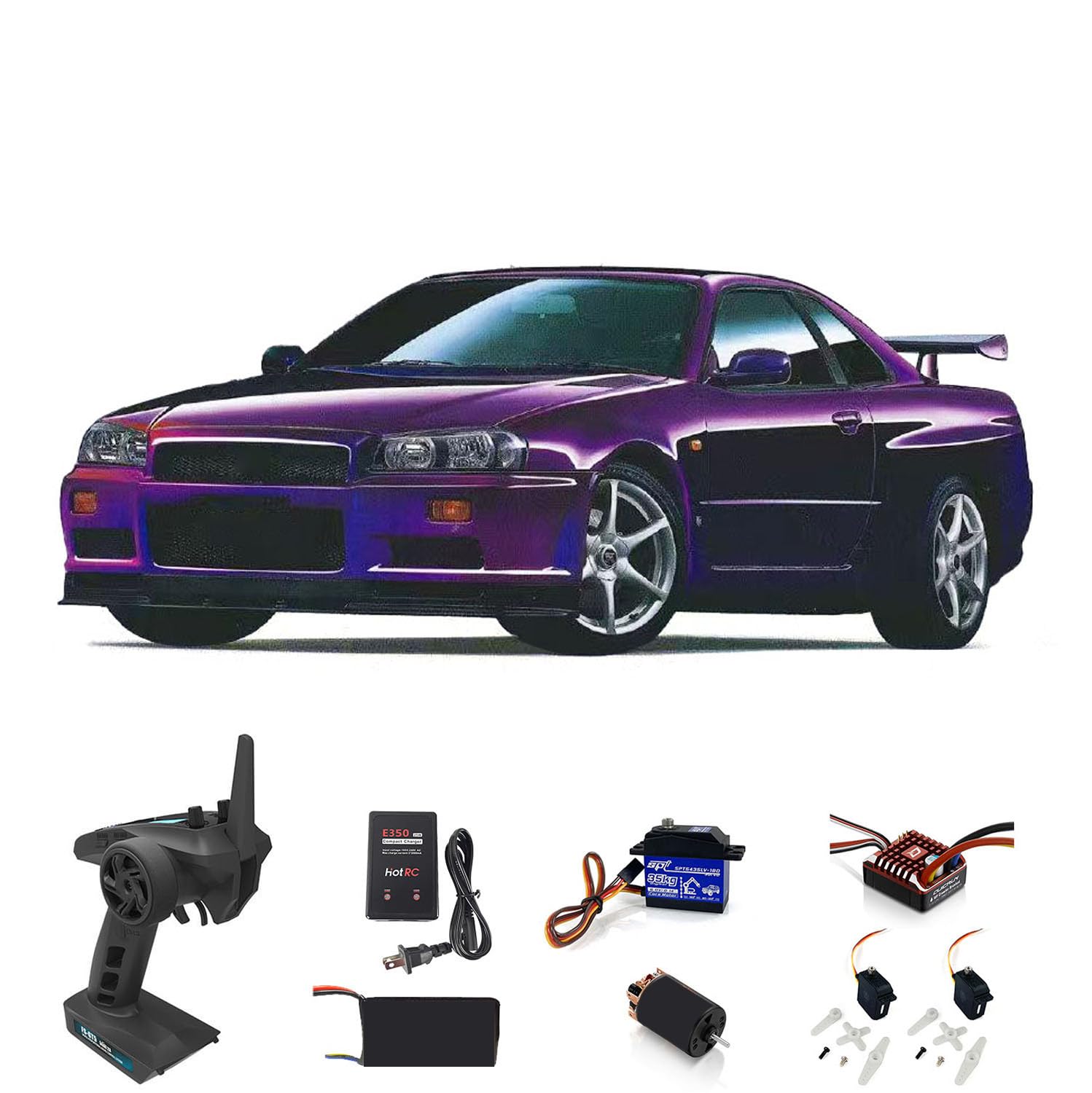 Amazon.com: wheelfun Capo 1:8 4x4 High-Speed RC Drift Car 2-Speed