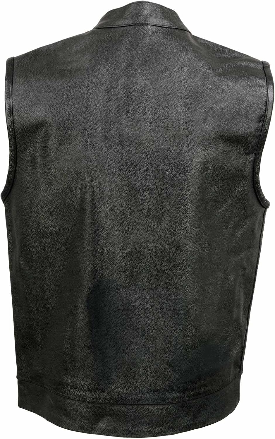 EVENT LEATHER ELM3910 Men's Black Motorcycle Leather Riders Club Style Vest w/Dual Closure - Image 7