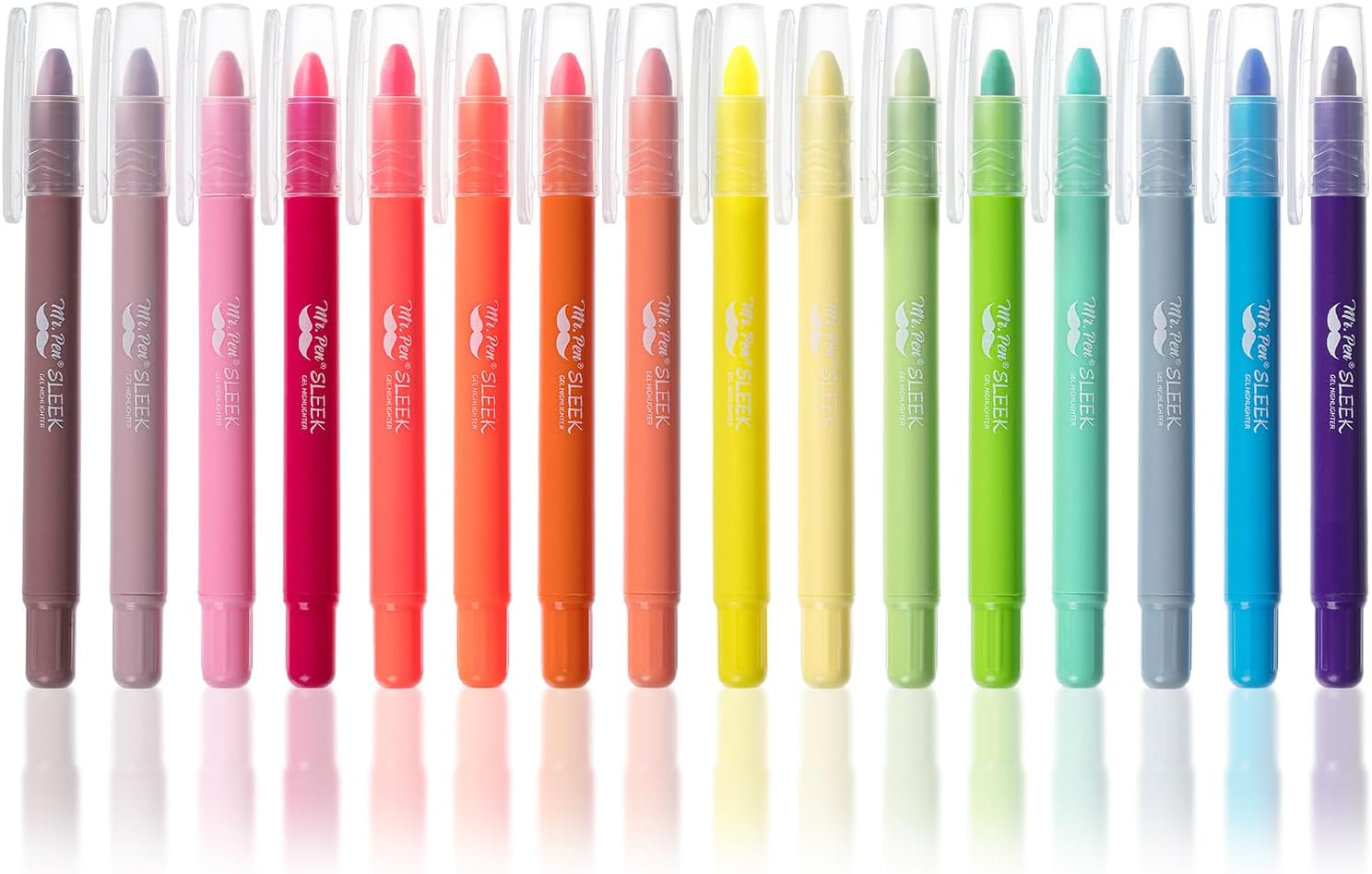 Mr. Pen- No Bleed Gel Highlighters, Vintage Colors, 16 Pack