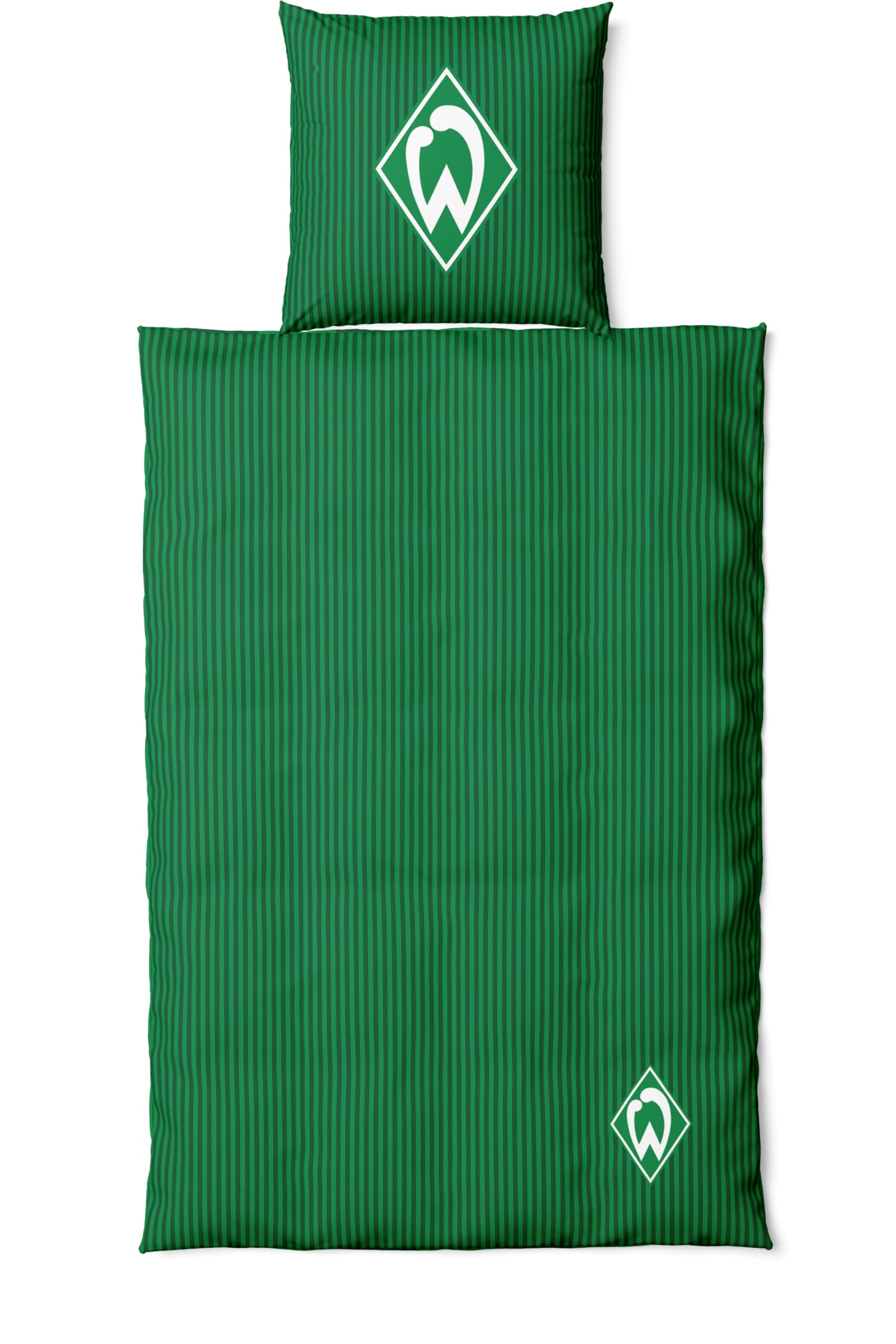 SV Werder Bremen - Wendebettwäsche Streifen - 100% Baumwolle - GOTS - 135 cm X 200 cm