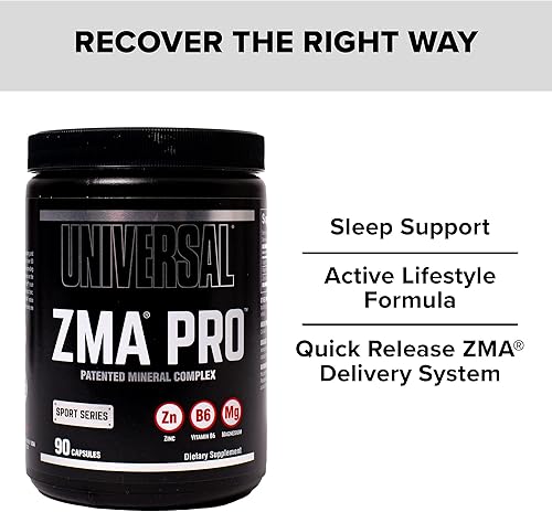 Miniatura 3 de ZMA Pro - Suplemento de zinc y magnesio con vitamina B6 para absorción para ayudar a la recuperación y el crecimiento muscular U062 1