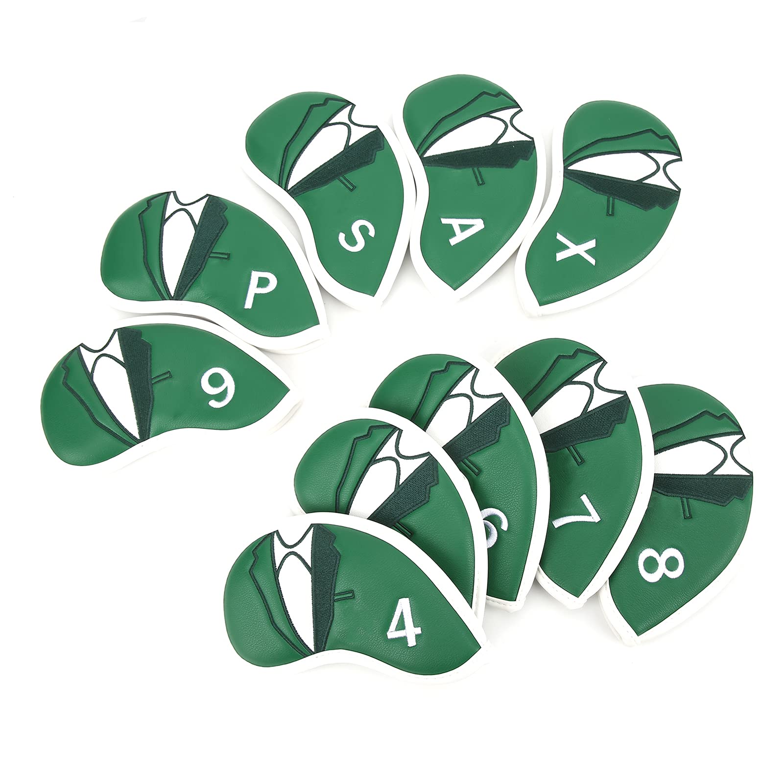 10 Unidades de Fundas para Cabezas de Palos de Golf, Juego de Fundas Impermeables y a Prueba de Polvo con Interior de Felpa numerado, Protector de Palos de Golf de Tela PU Gruesa