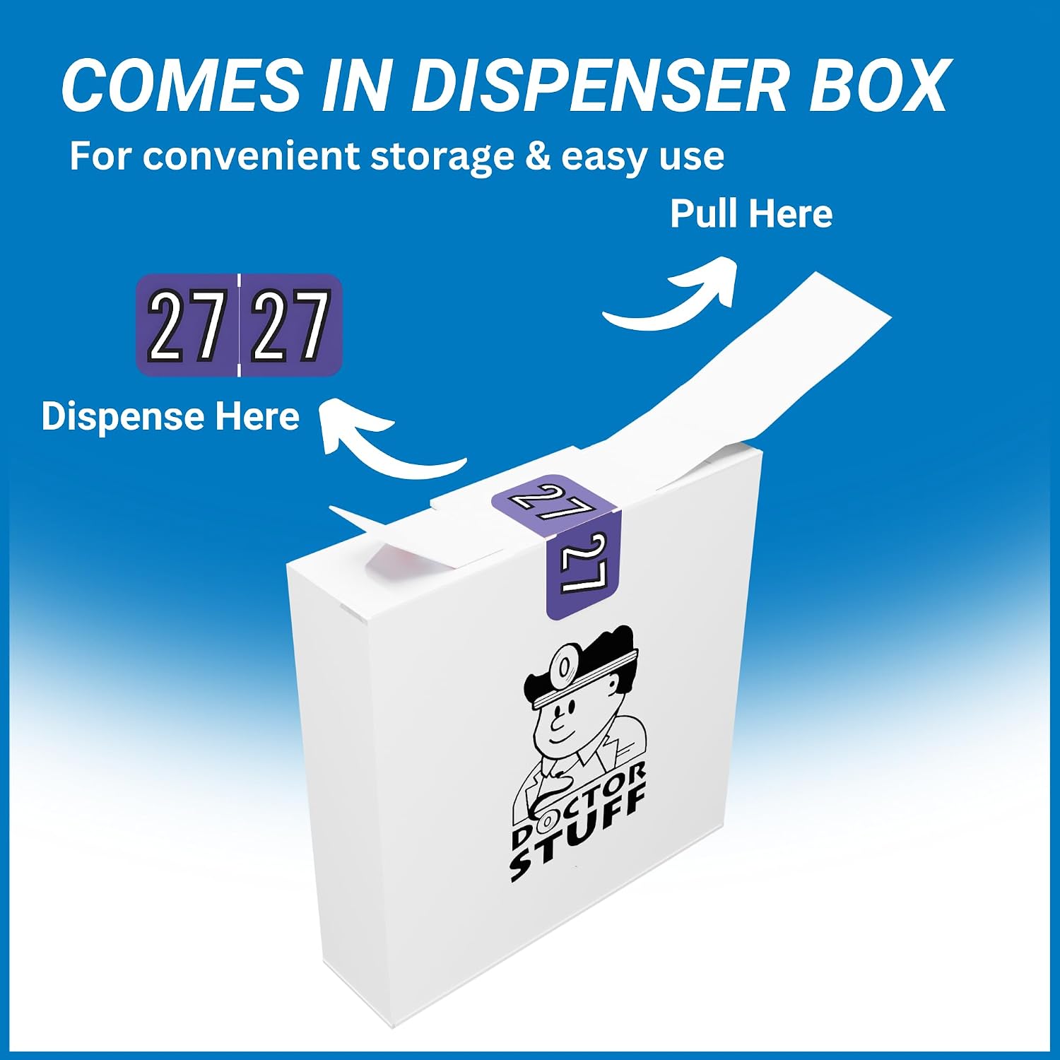 2027 Year Labels, Doctor Stuff 2027 Chart Stickers, Purple/Black Color Coded, Amerifile Style, USA Made Year Stickers for End Tab File Folders, 500/Roll, 1 Roll, 3/4" x 1-1/2"