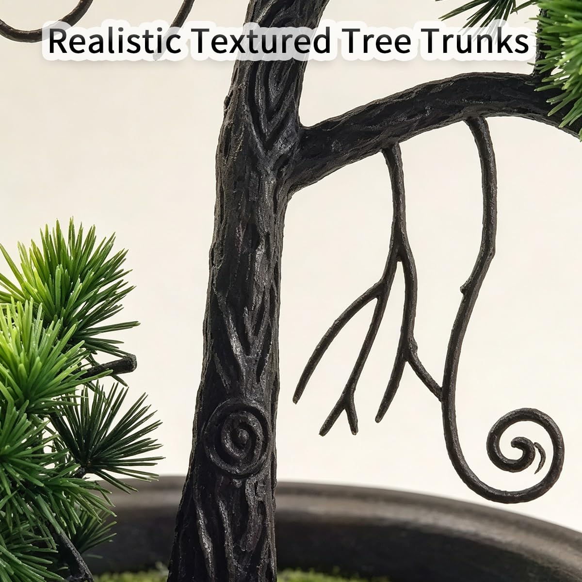 Mini Faux Arbre Artificiel Bonsaï Pin Bienvenue, Plantes Artificielles