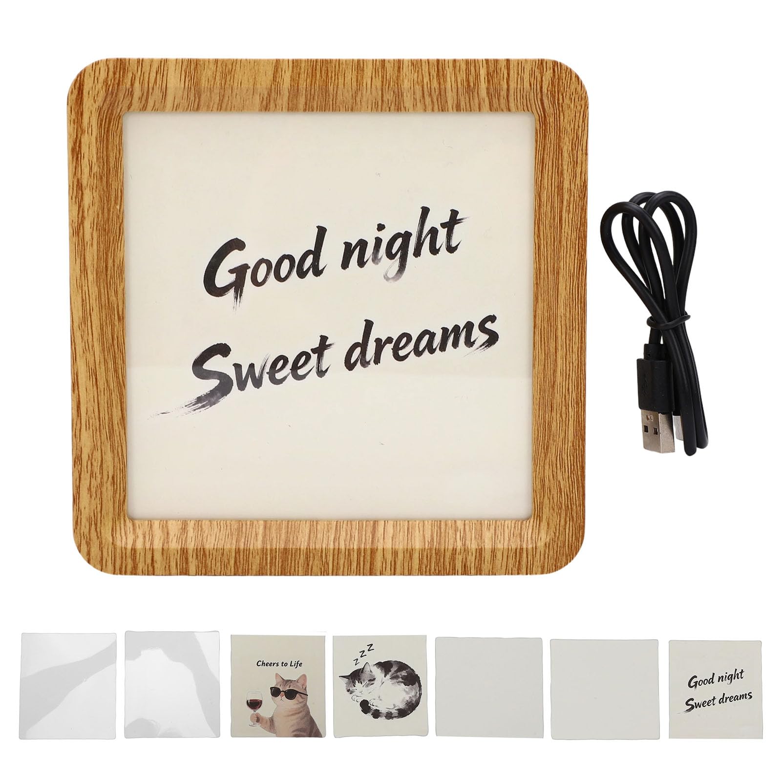 Generic Luz Nocturna Máquina de Ruido Blanco Altavoz Bluetooth Relajante para Dormitorio Oficina Trabajo ABS 4.53x4.53x2.09in (Grano de madera)