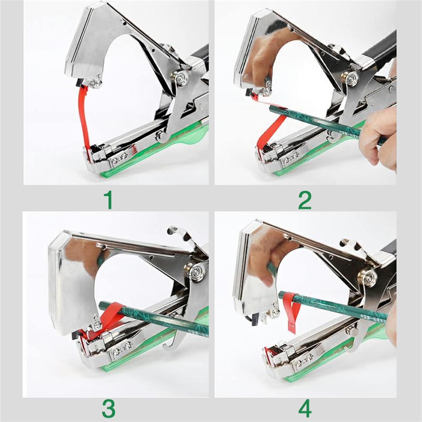 Máquina Atadora, Herramienta manual for atar árboles de jardinería con 10 rollos de alambre, máquina portátil for atar viñas
