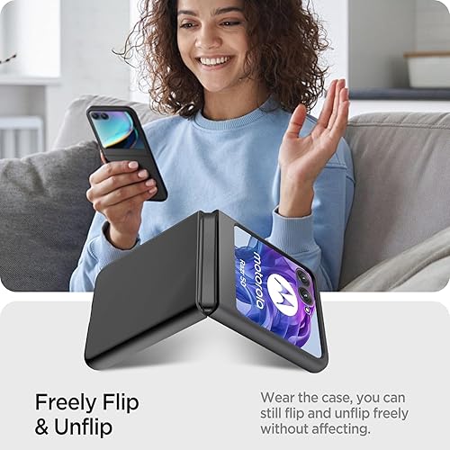 Vista 133 de Miimall Funda delgada para Galaxy Flip 7 con protector de pantalla integrado, grado militar, a prueba de golpes, a prueba de caídas, antiarañazos