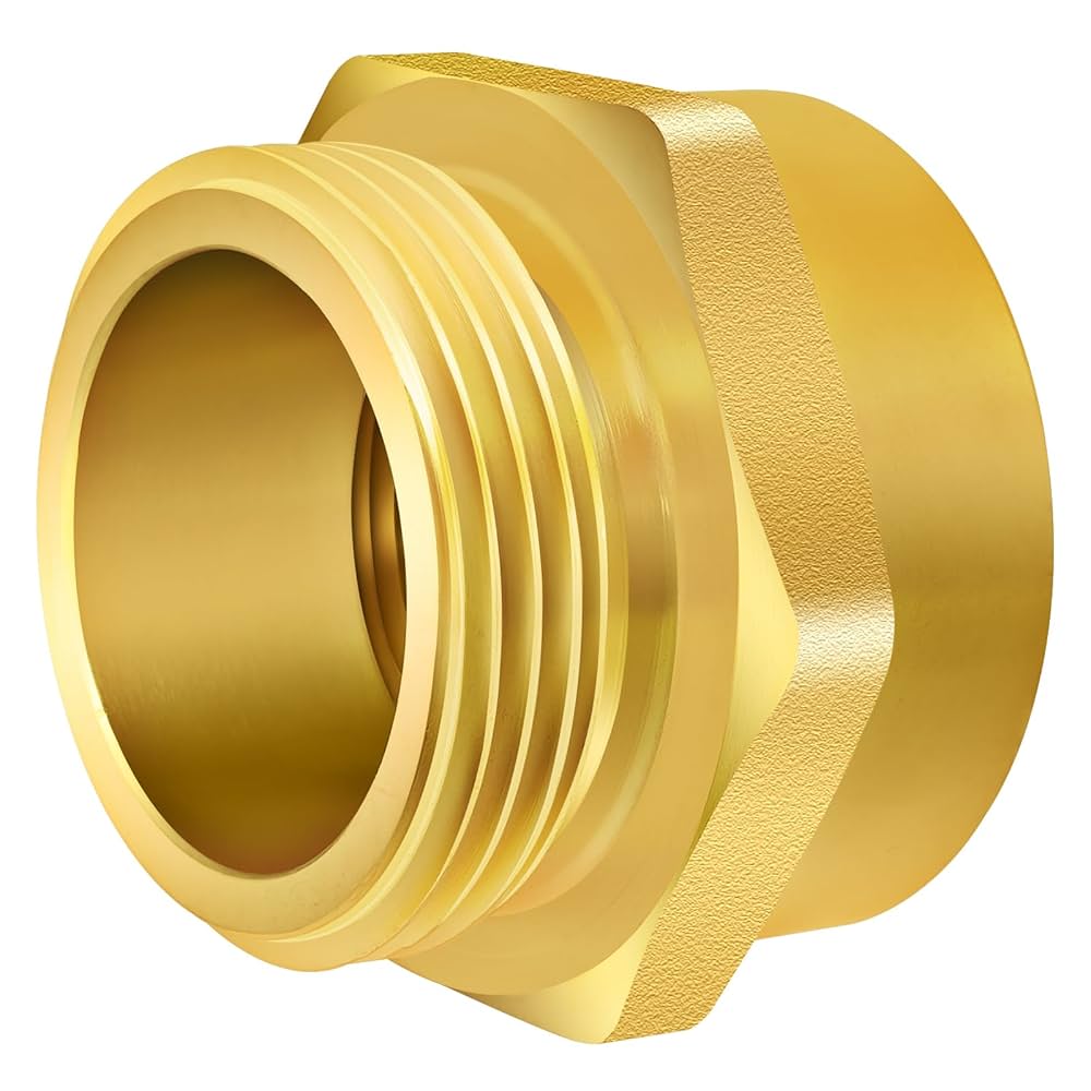 Amazon | 消火栓ホースアダプター、1-1/2インチ NPT メス x 1-1