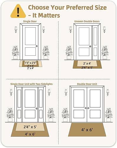 Miniatura 2 de Color&Geometry Tapete para puerta delantera, entrada exterior, resistente, antideslizante, de perfil bajo, para entrada, atrapa la suciedad y la