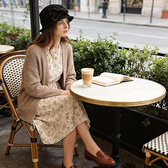 Women Vintage Felt Bucket Hat Winter Wool Dress Beret Hat