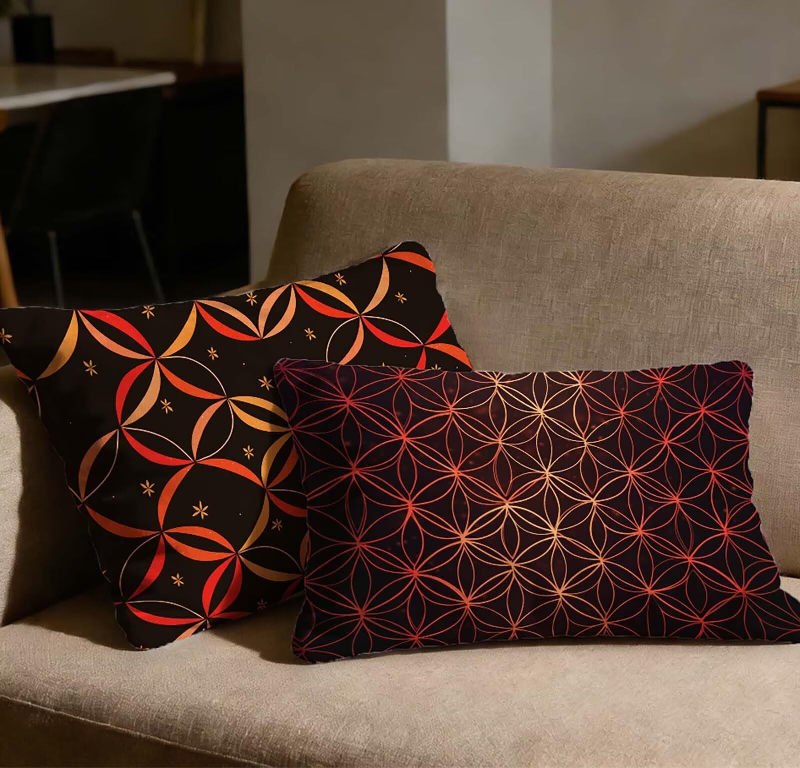 Taie oreiller 80x100 lot de 2 velours noir housse coussin canapé