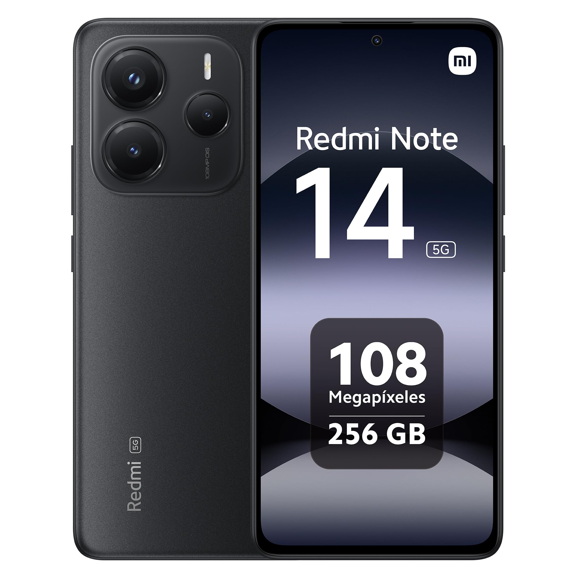 XIAOMI Redmi Note 14 - Smartphone de 6+128GB, Pantalla de 6.67" AMOLED FHD+ 120Hz, MediaTek Helio G99-Ultra, cámara de 108MP, TurboCharge 33W, 5500 mAh, Cargador no Incluido, Negro (Versión ES) — view 18