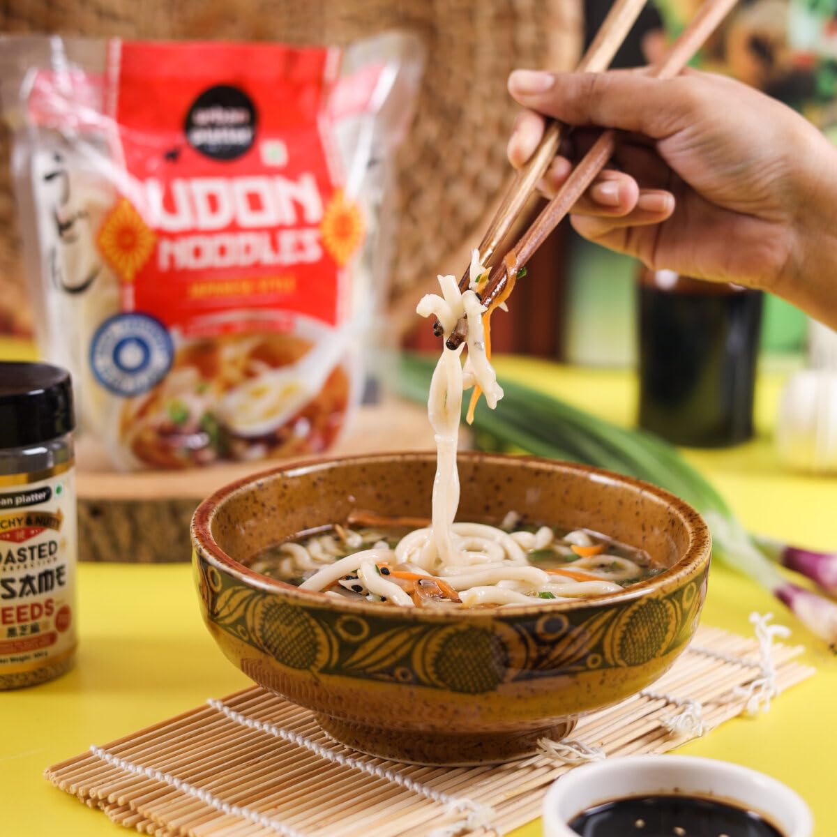 Urban Platter Thick Udon Noodles, (2N x 200g | Ready to Use | Use in Ramen and Stir Fries) (400g (Pack of 3)) - Image 7 thumbnail