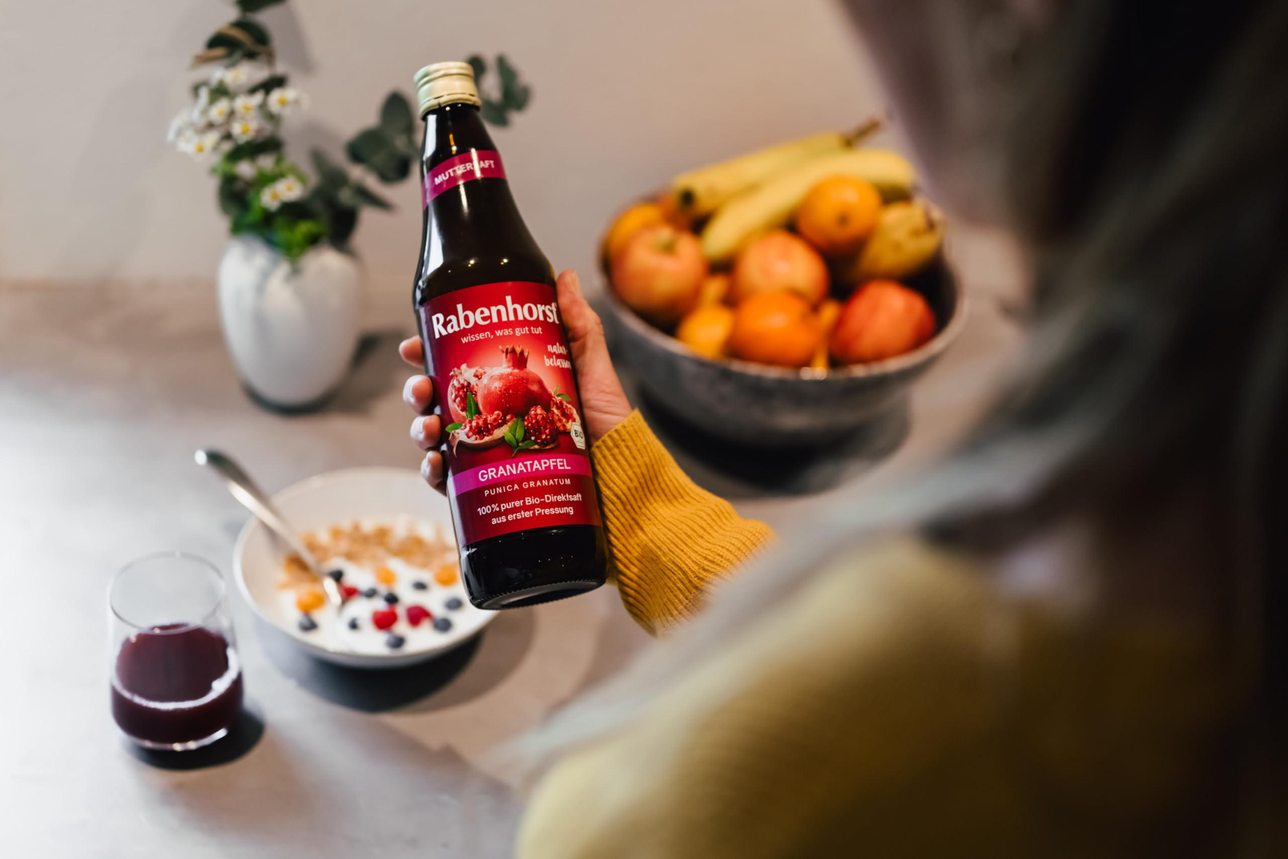 RABENHORST Granatapfel Muttersaft BIO 3er Pack (3 x 700 ml) | 100 % purer Granatapfel-Direktsaft aus erster Pressung