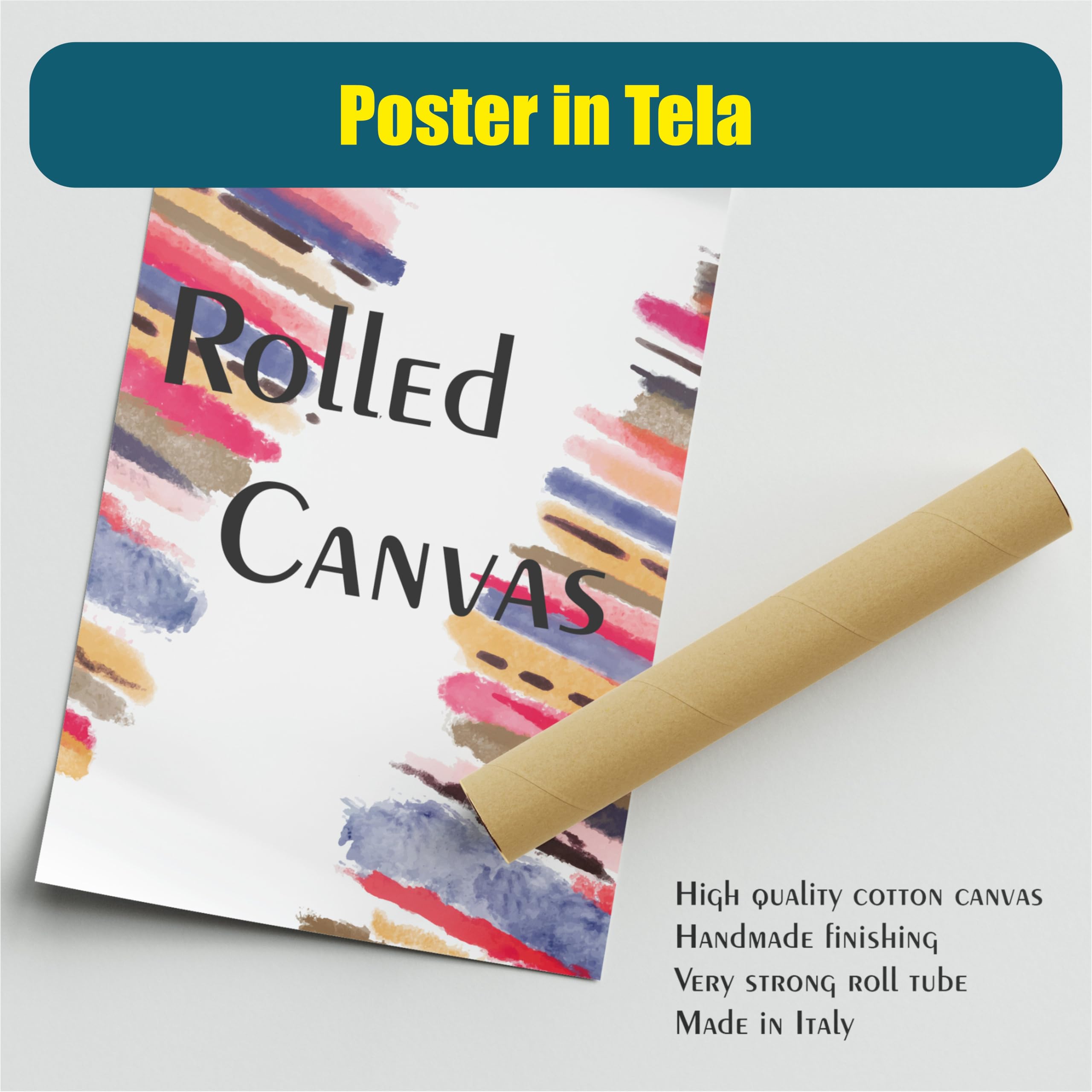 Foto su Tela Personalizzata - Stampa Foto, Idea Regalo, Poster da Parete Senza Cornice, Scegli la tua Immagine da Stampare su Tela in Cotone, 150x100 Verticale, Arredo Casa Ufficio, Made in Italy