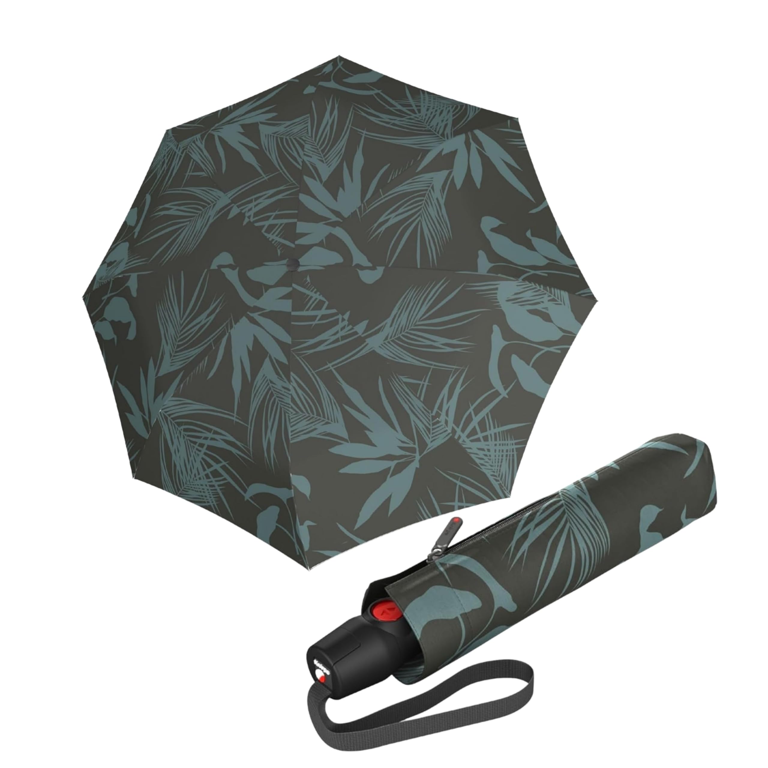 Knirps Regenschirm T.200 Medium Duomatic With UV Protection Botany Oliv dunkelgrün