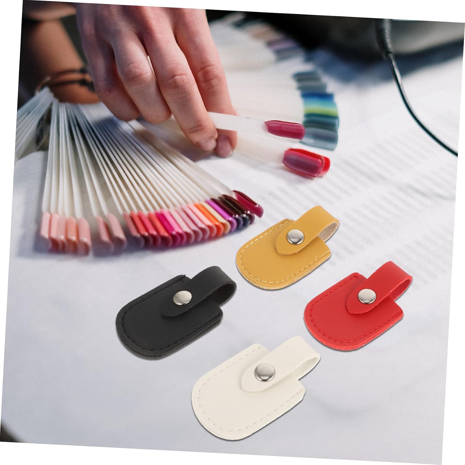 FOMIYES 4pcs Nail Clippers for Women Cuticle Clipper Pouch Pu Cuticle Cutters Bag Fingernail Scissors Holder Scissor Pouch