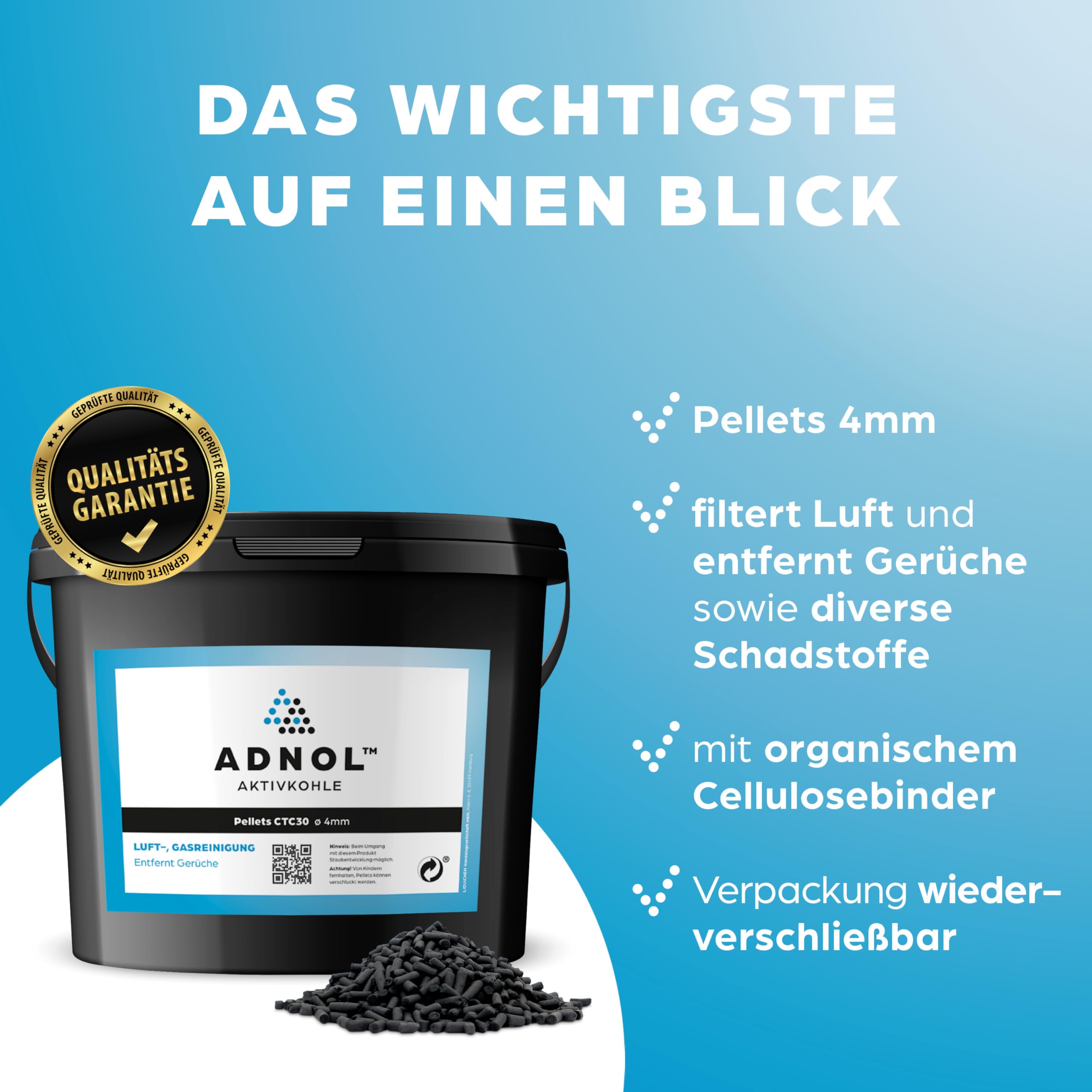 Carbone Attivo Granulare Wessper - 3 Mm Per Purificazione Aria E Acqua - Foto 8