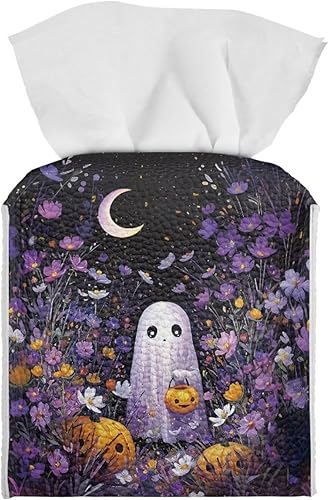 Miniatura 5 de DISNIMO Soporte para caja de pañuelos de elefante de dibujos animados de girasol, cubierta cuadrada para caja de pañuelos, soporte de servilleta de