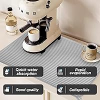 Vista 4 de Paquete de 2 tapetes grandes para secar platos para encimera de cocina, escurridor de platos absorbente de microfibra de 24 x 17 pulgadas